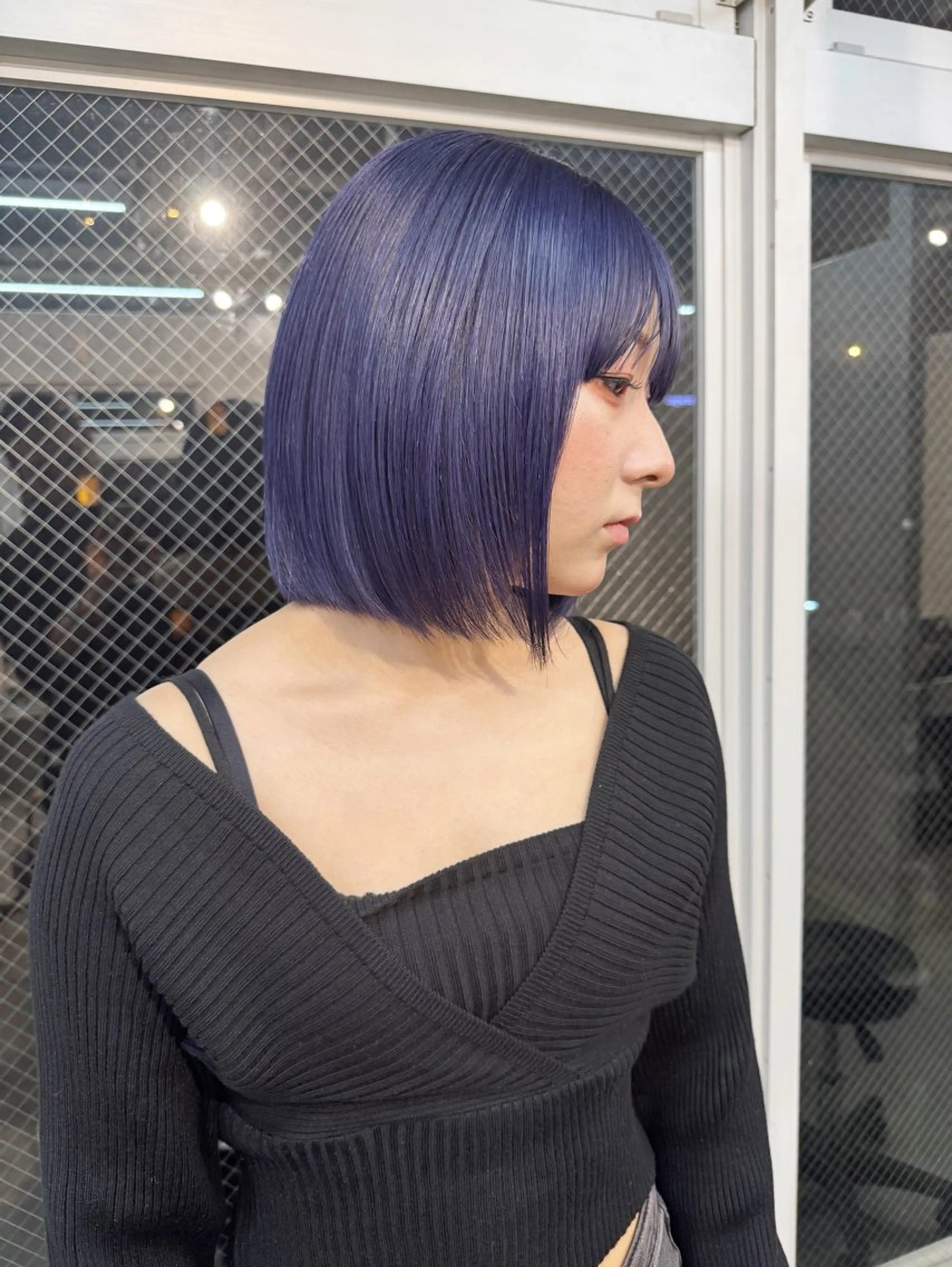 ショート カラー ベージュカラー ブリーチ ブルーカラー ブルーバイオレット ケアブリーチ ヘアカラー lani 天神大名/ブリーチのヘアスタイル