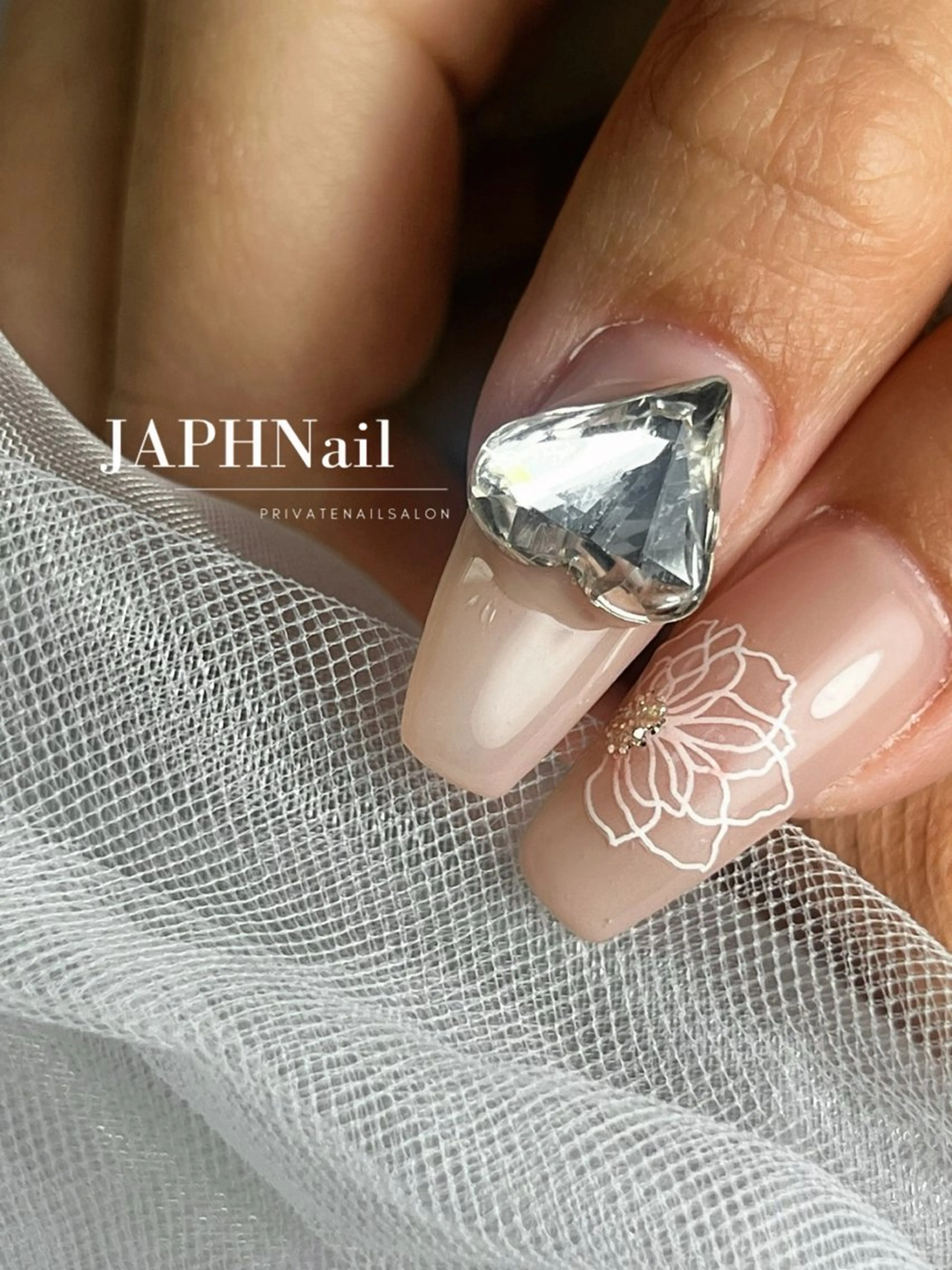 ネイル フットネイル キラキラネイル ロングネイル ニュアンスネイル ワンホンネイル NailSalon /JAPHのネイルデザイン