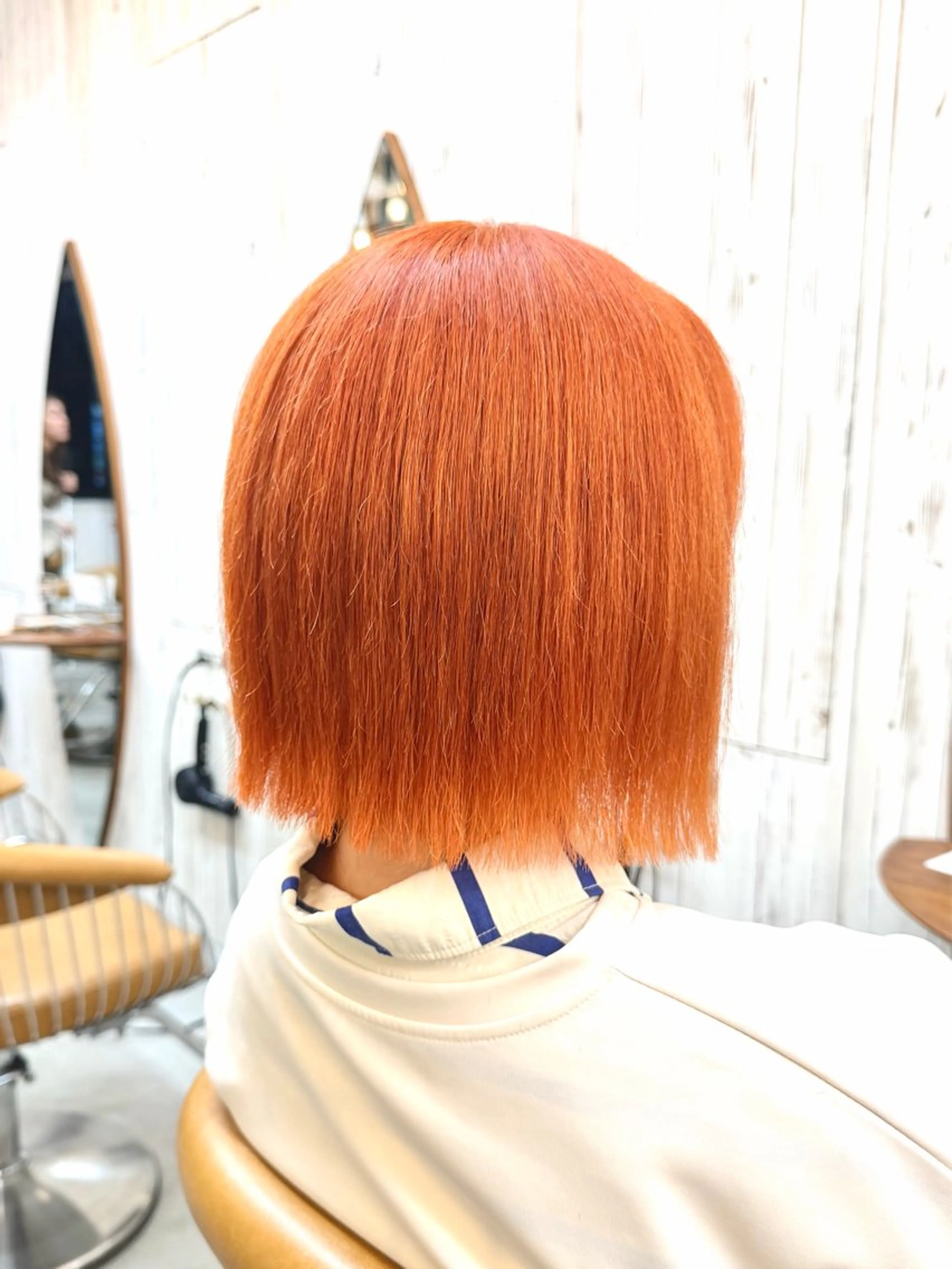 ミディアム カラー ブリーチ ハイトーンカラー ヘアカラー トリートメント 縮毛矯正💎ショート /パーマ❣️ともきのヘアスタイル