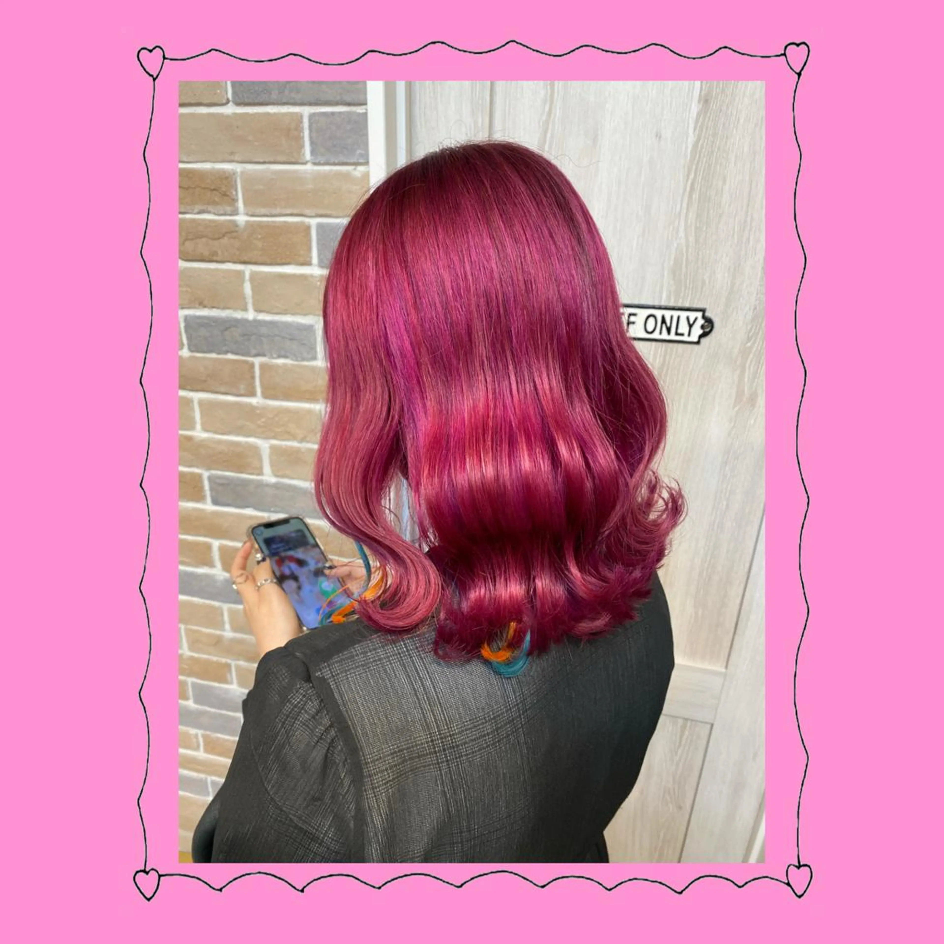 ミディアム パープルカラー 🦄ブリーチ💜エク ステ💜MIU🦄のヘアスタイル