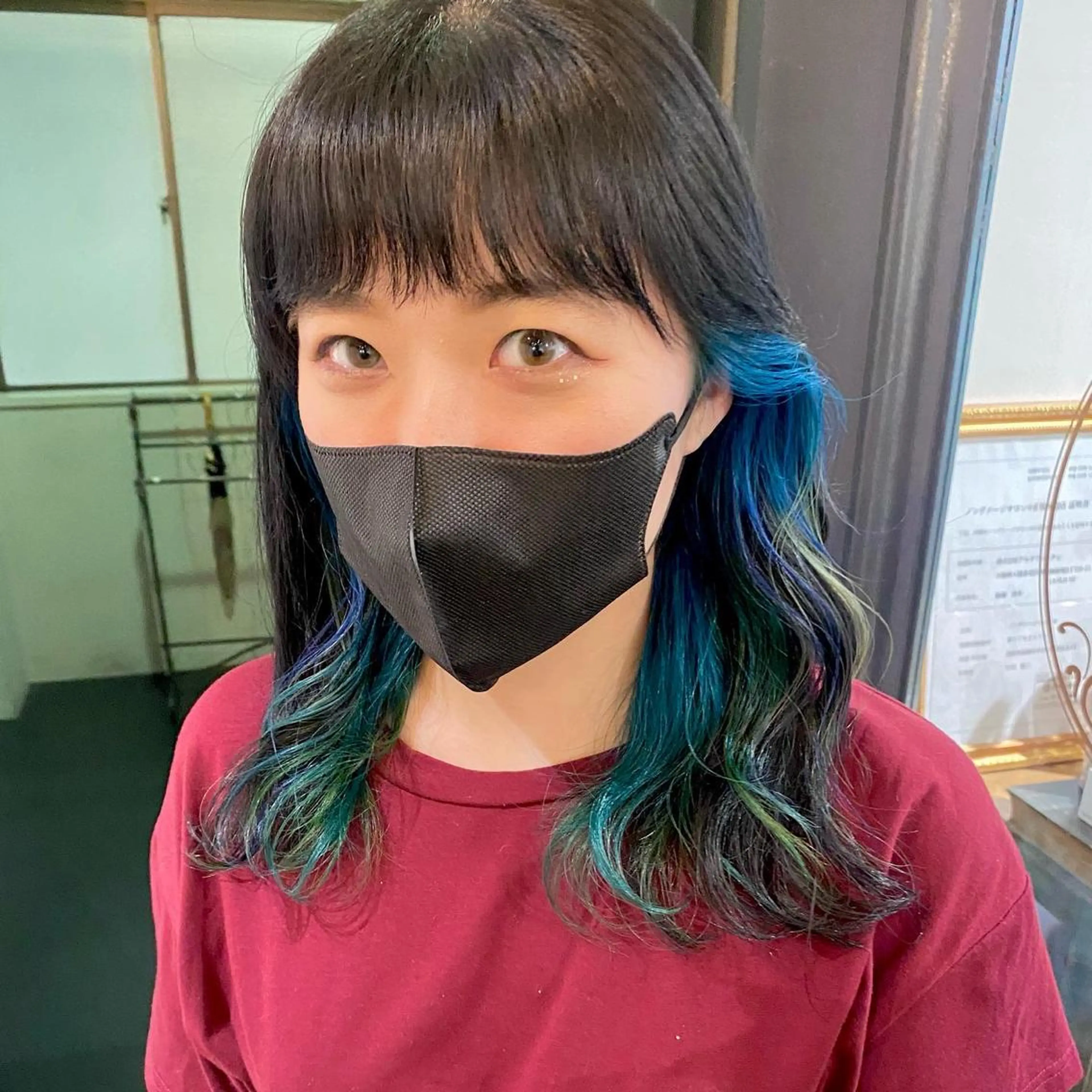 セミロング カラー カット ヘアカラー トリートメント 梅田ハイトーン チダ ヒナノのヘアスタイル