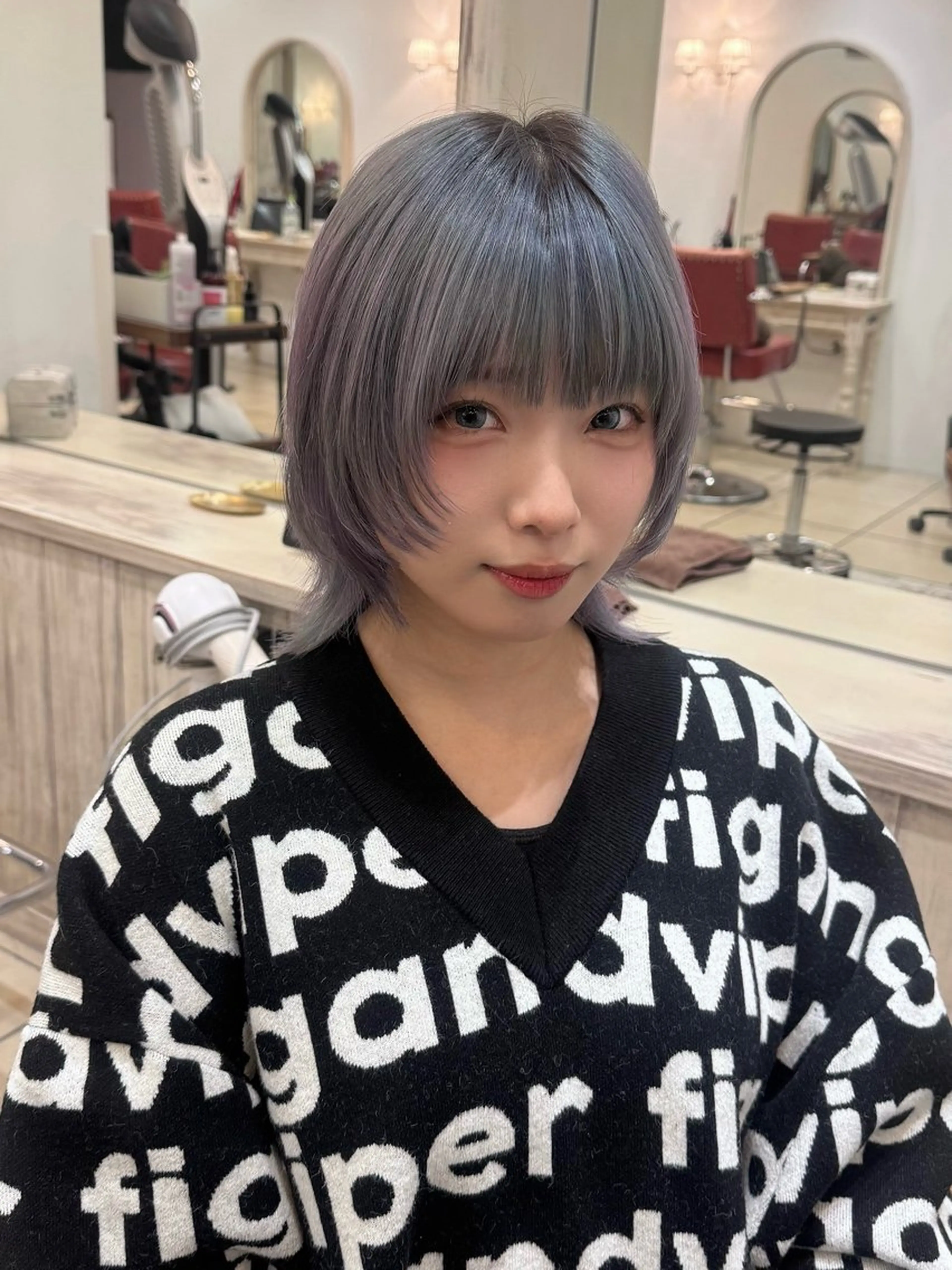ショート ウルフカット カット ウルフ/レイヤー /パーマ　ナユタのヘアスタイル