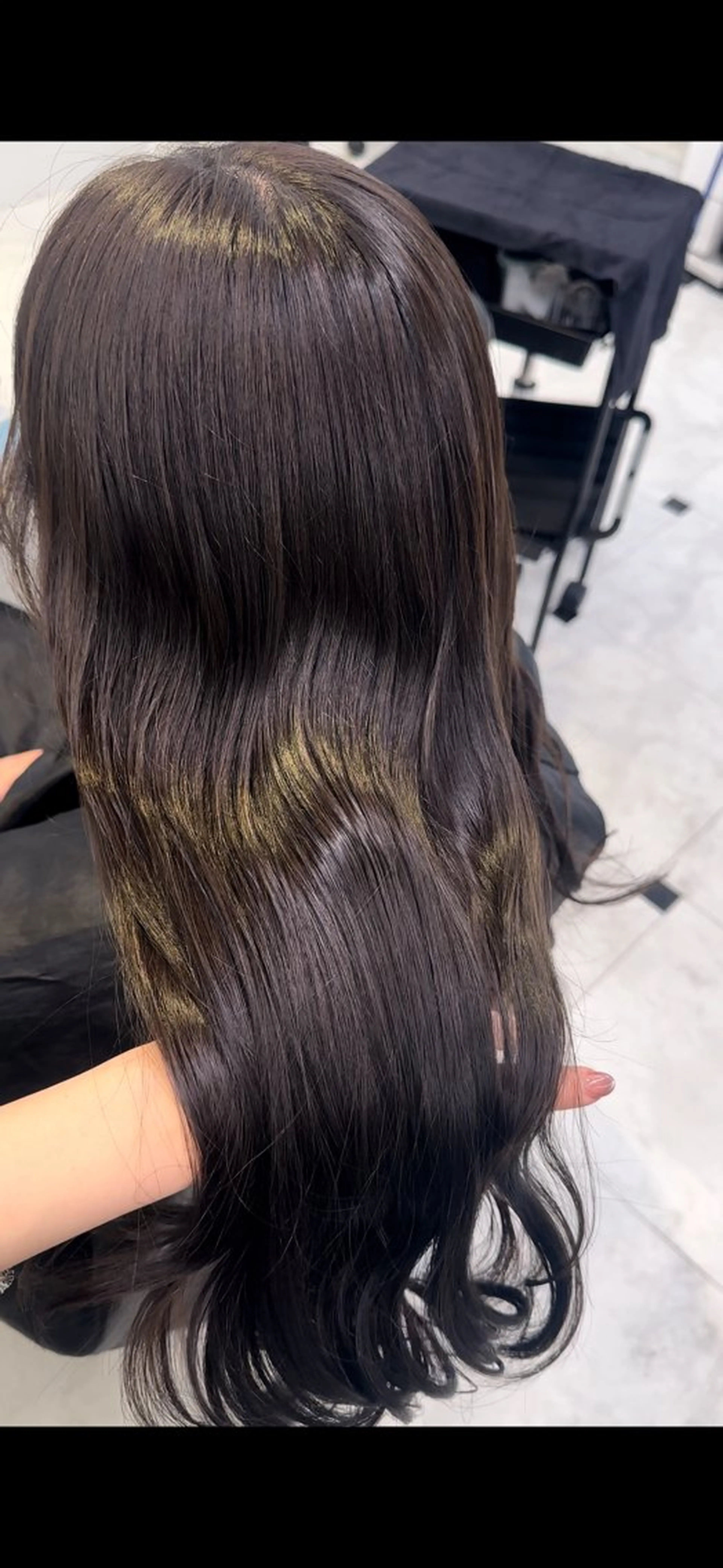 ロング カラー グレージュ カット ヘアカラー ♥️暖色モテカラ ー♥️由夏のヘアスタイル
