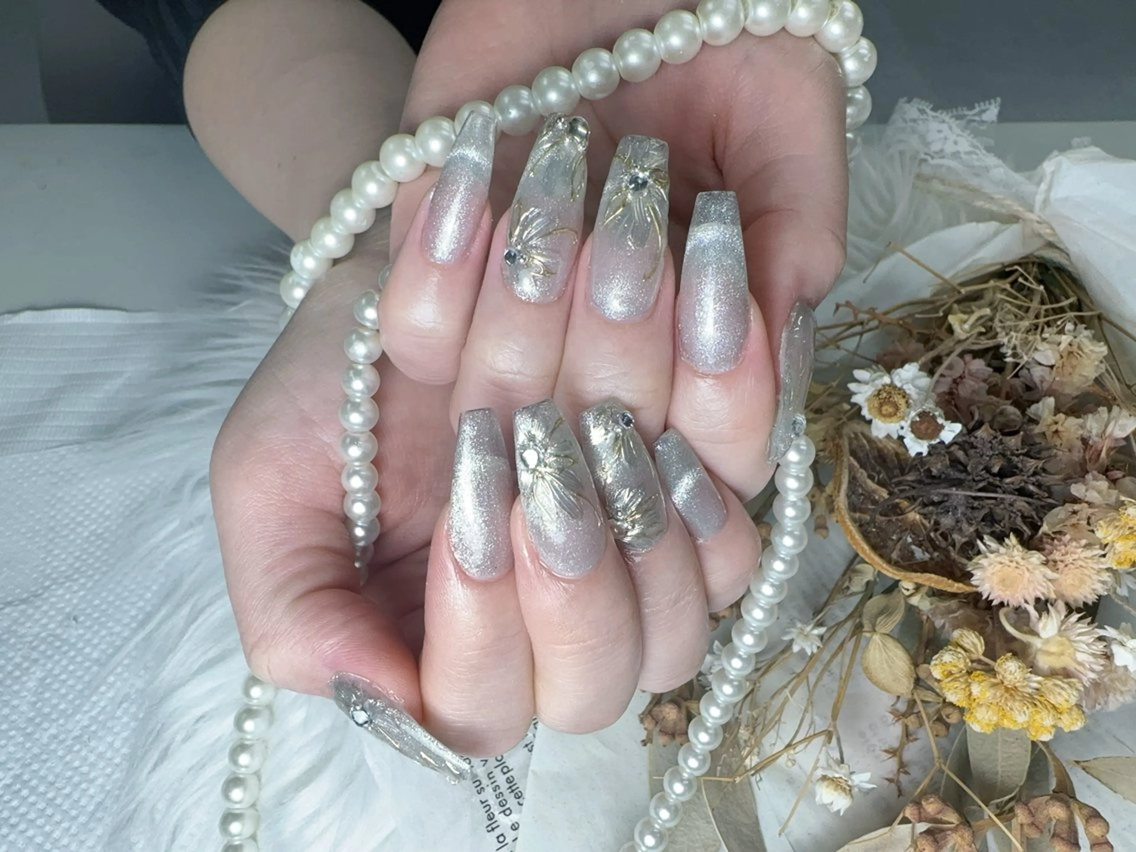 ネイル 長さ出し フレンチネイル ジェルネイル ガラスフレンチ 韓国ネイル ハンドネイル ハンドケア For U nail スカルプ専門店のネイルデザイン