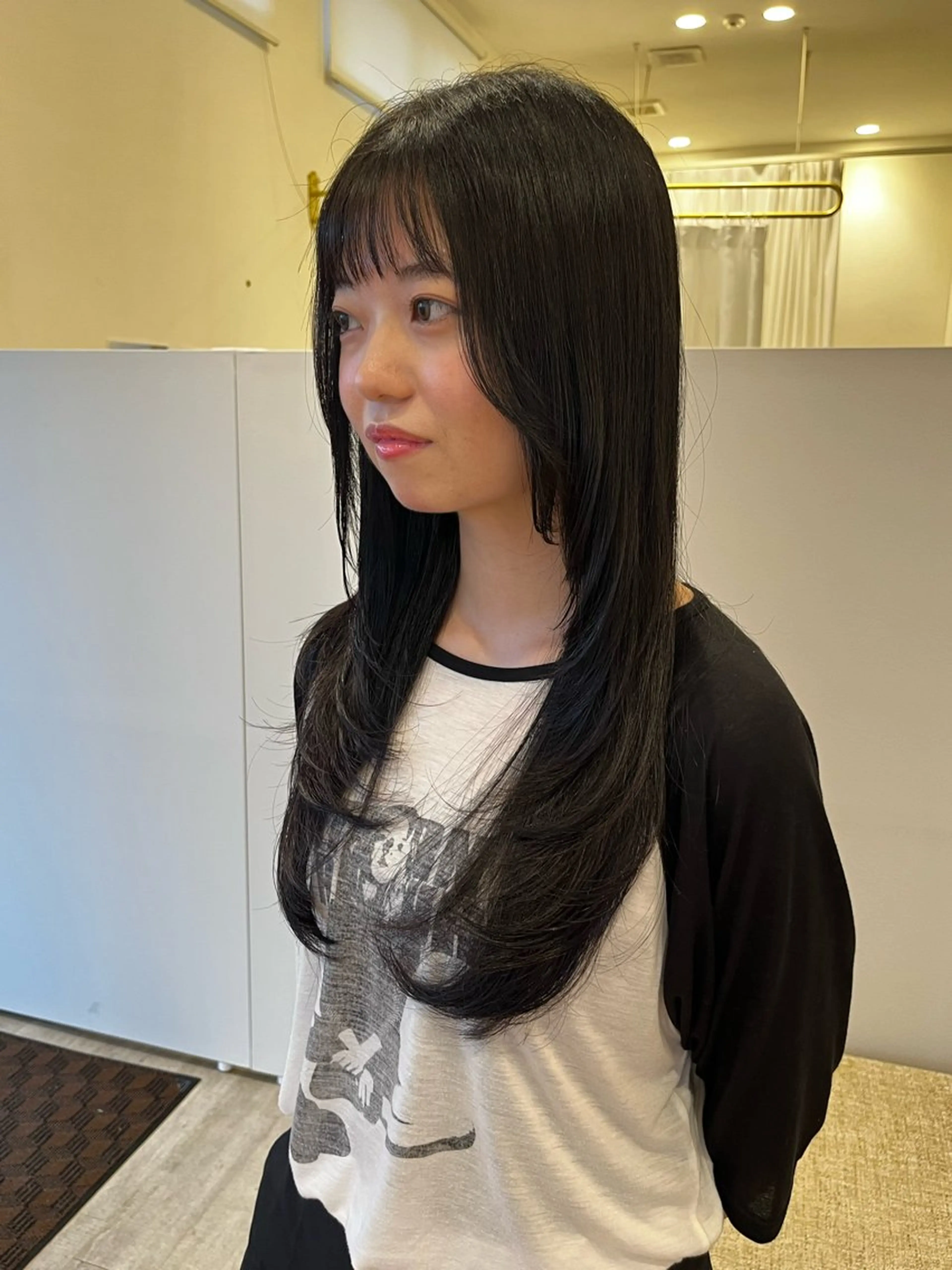 ロング レイヤーカット 平間 稔希のヘアスタイル