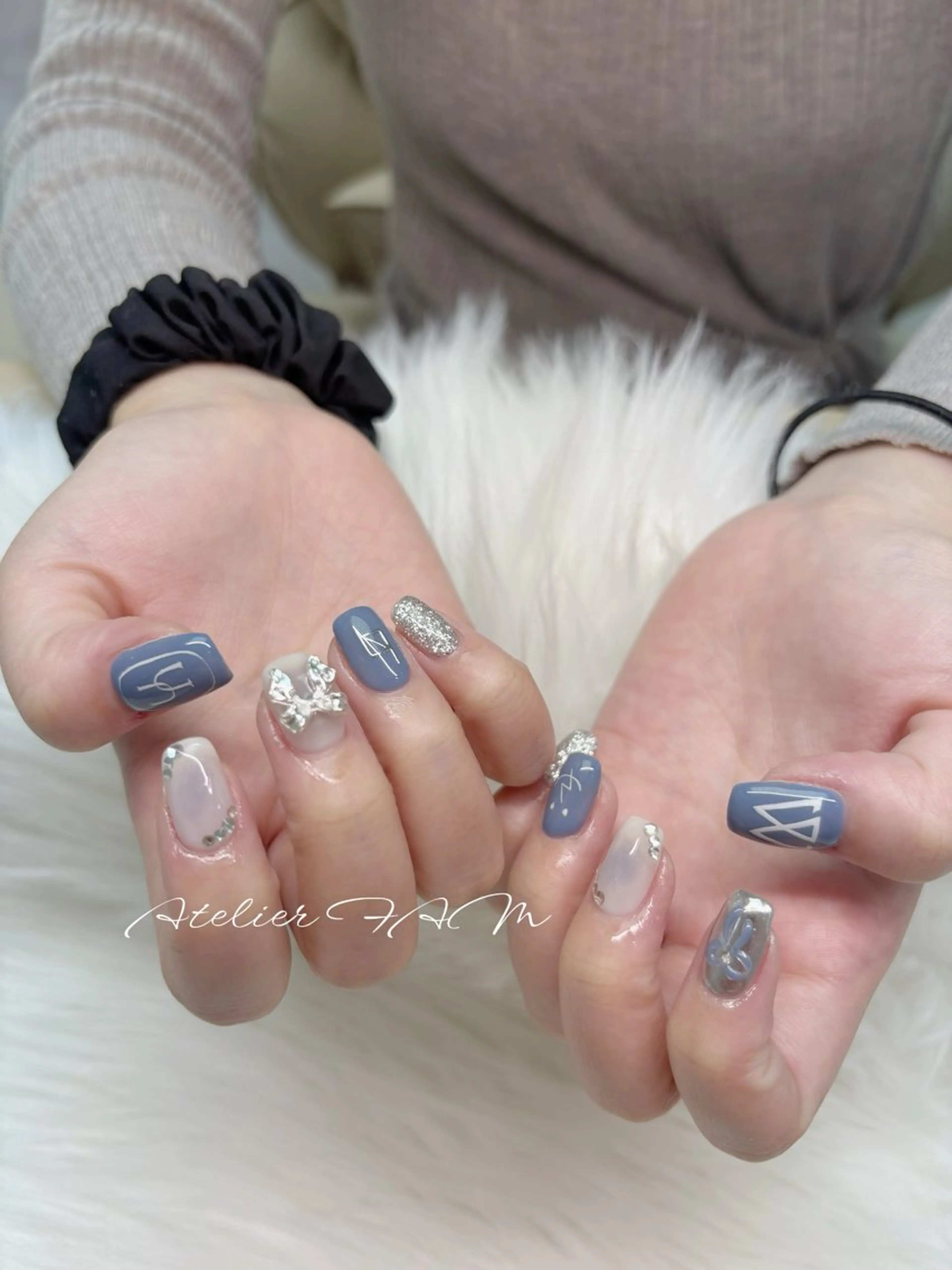 ミディアム ハンドネイル nail&eyelashsalon atelier fam上本町店所属・アトリエ FAMのネイルデザイン