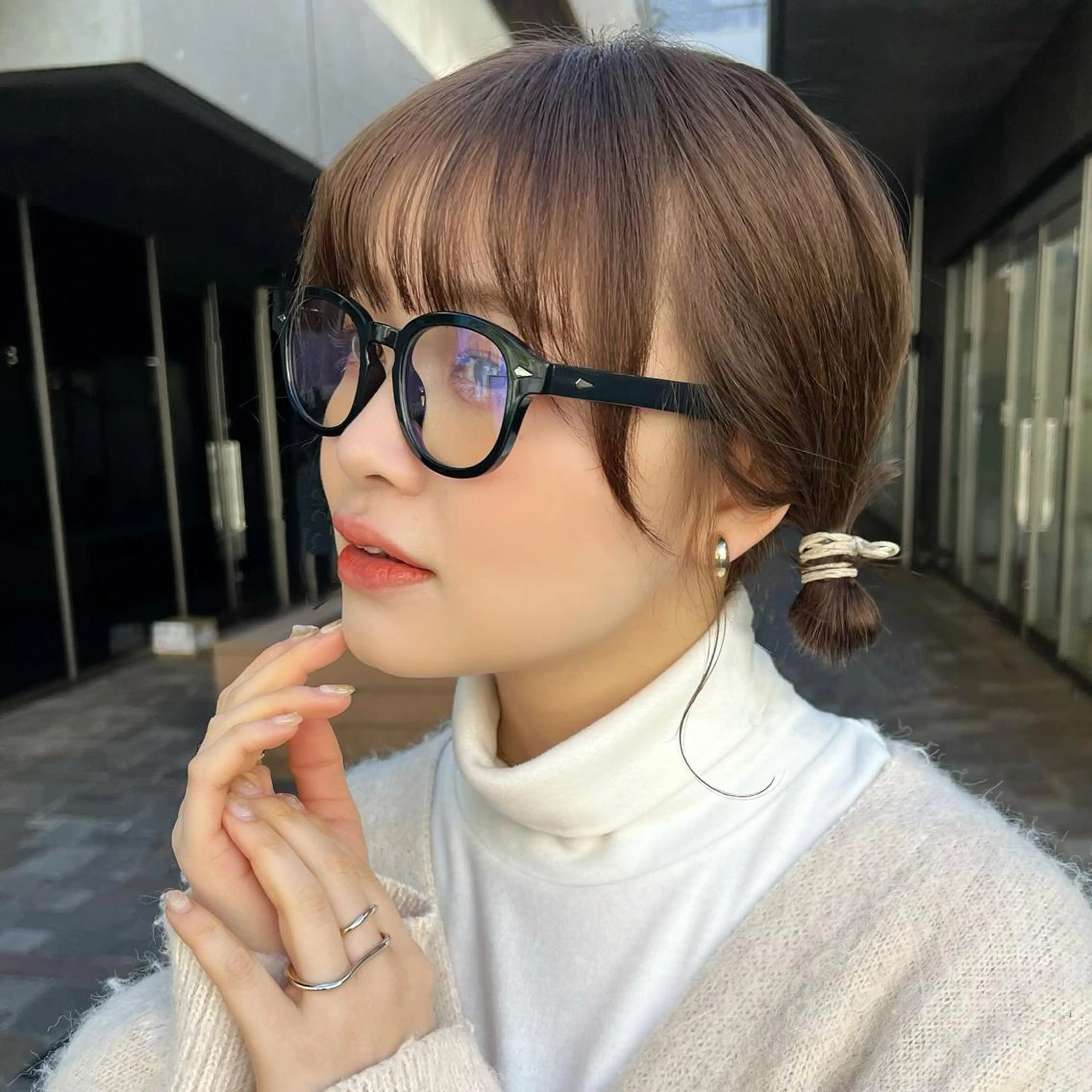 ミディアム カラー ボブ 🎧パーソナルケア/ 透明感カラー/ミユのヘアスタイル