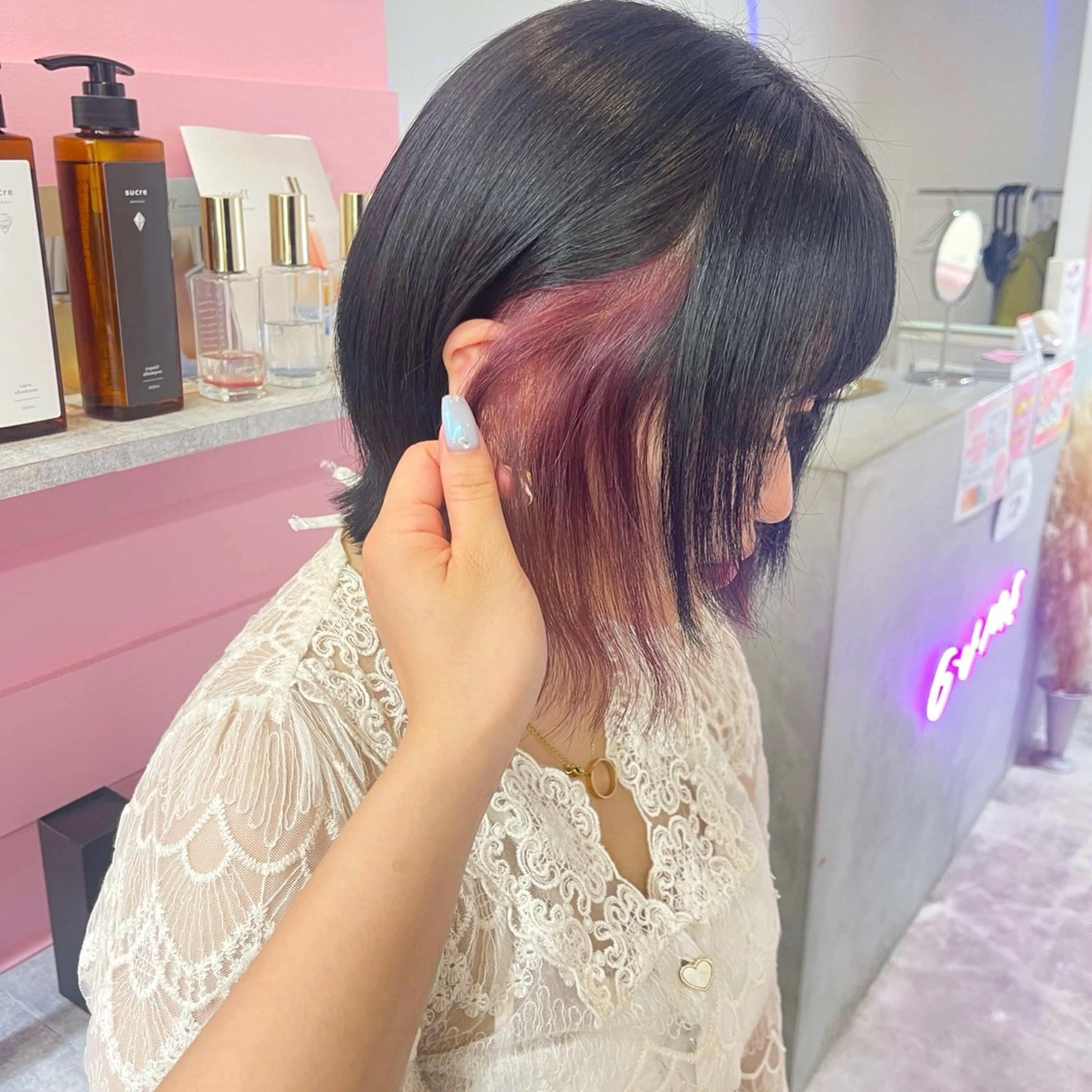 カラー レイヤー/暖色/ ミルクティー/マリアのヘアスタイル