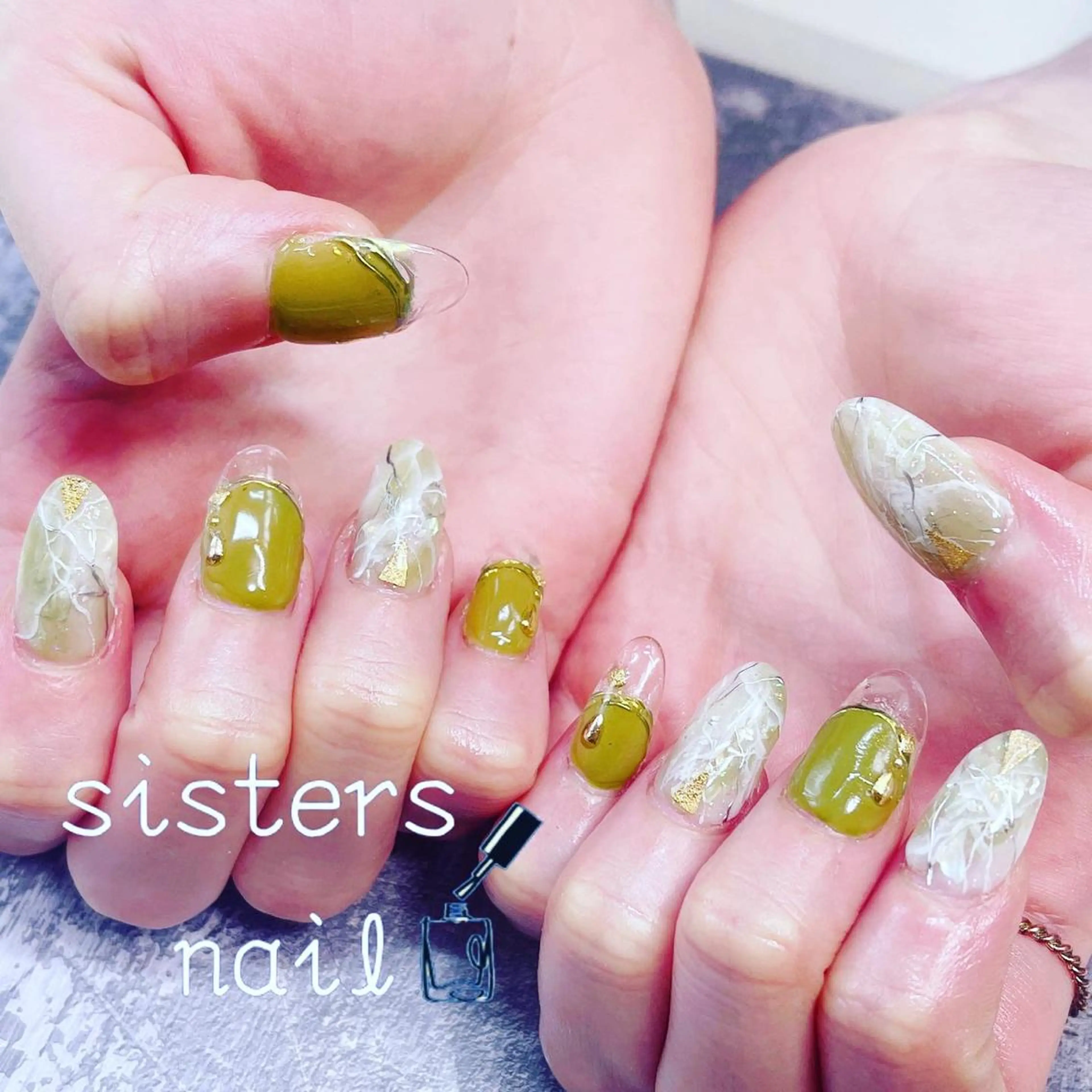 ネイル アートネイル クリアネイル 長さ出し フレンチネイル ニュアンスネイル ハンドネイル ハンドケア sisters nail.fのネイルデザイン