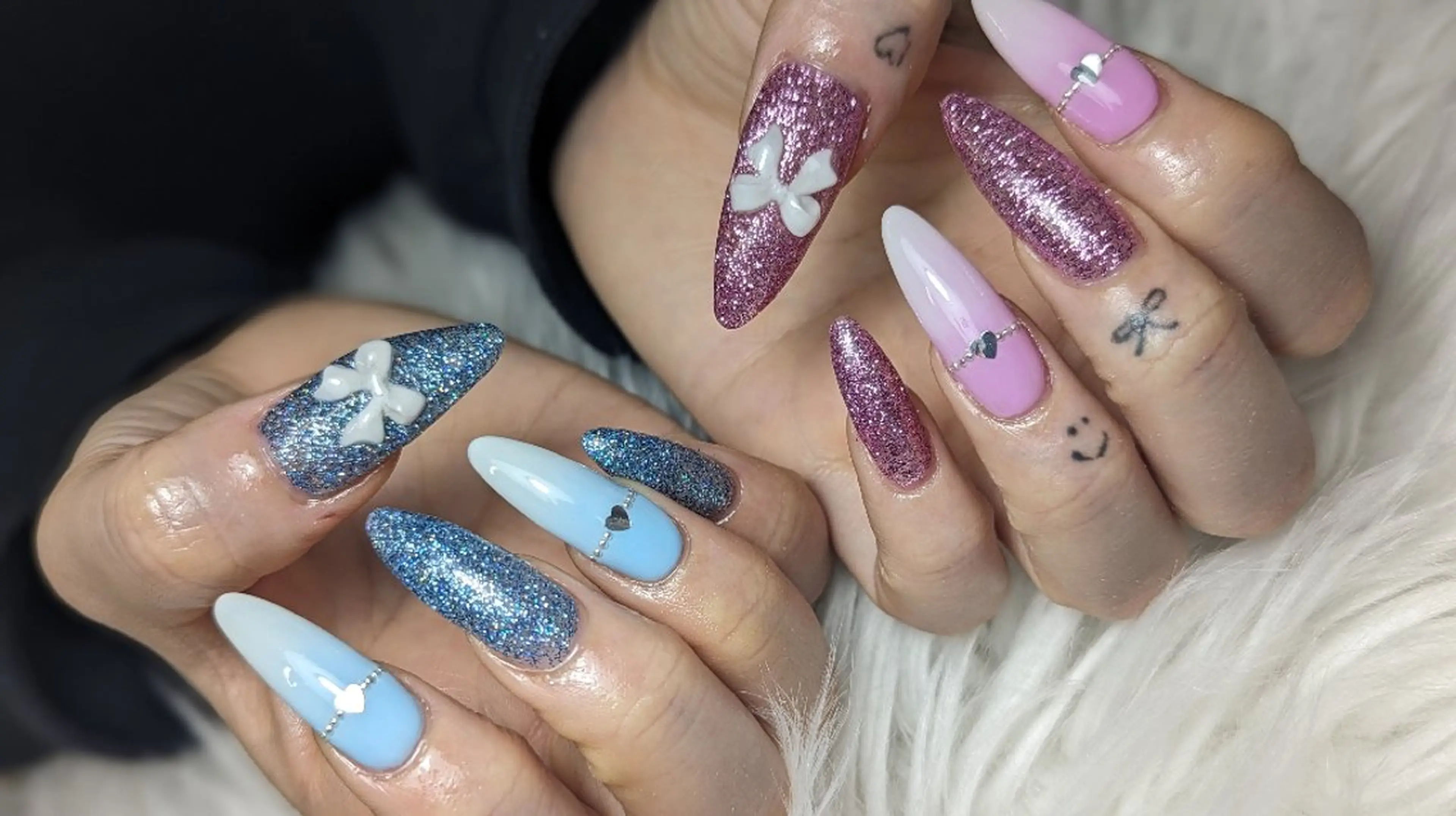 ネイル 長さ出し ロングネイル ピンク ハンドネイル Nail SIRANGANAのネイルデザイン
