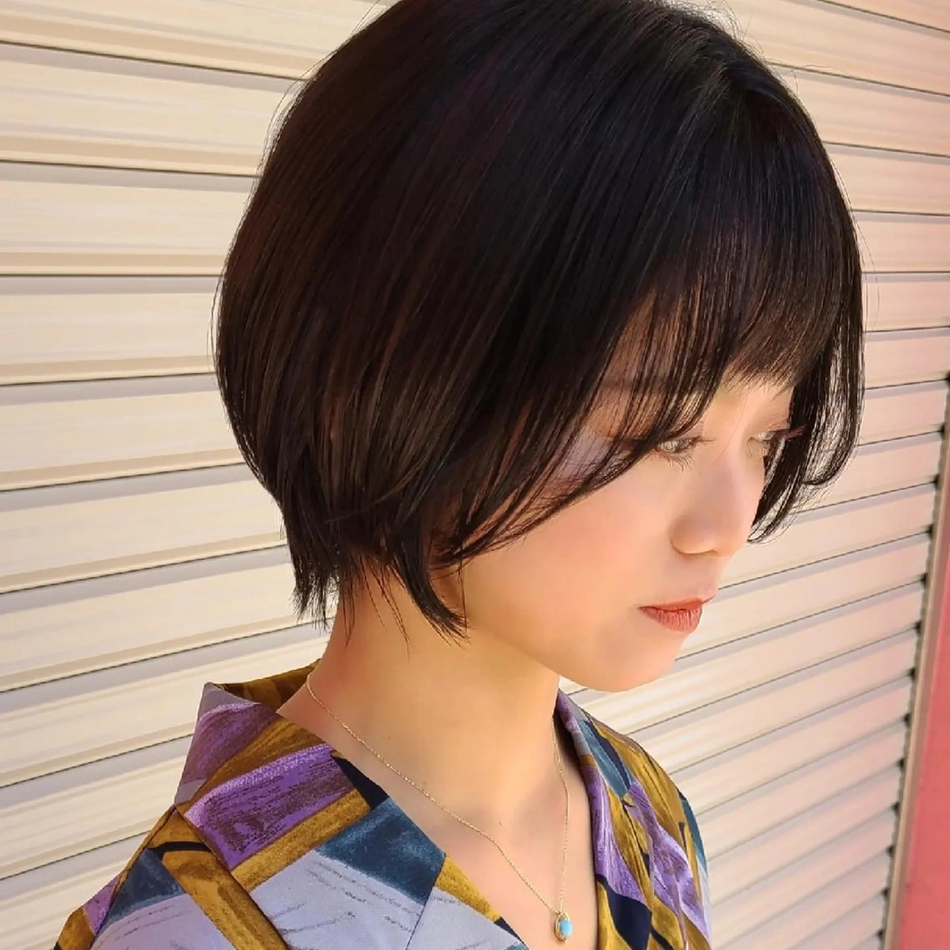 ショート 顔周りカット 西田 理沙のヘアスタイル
