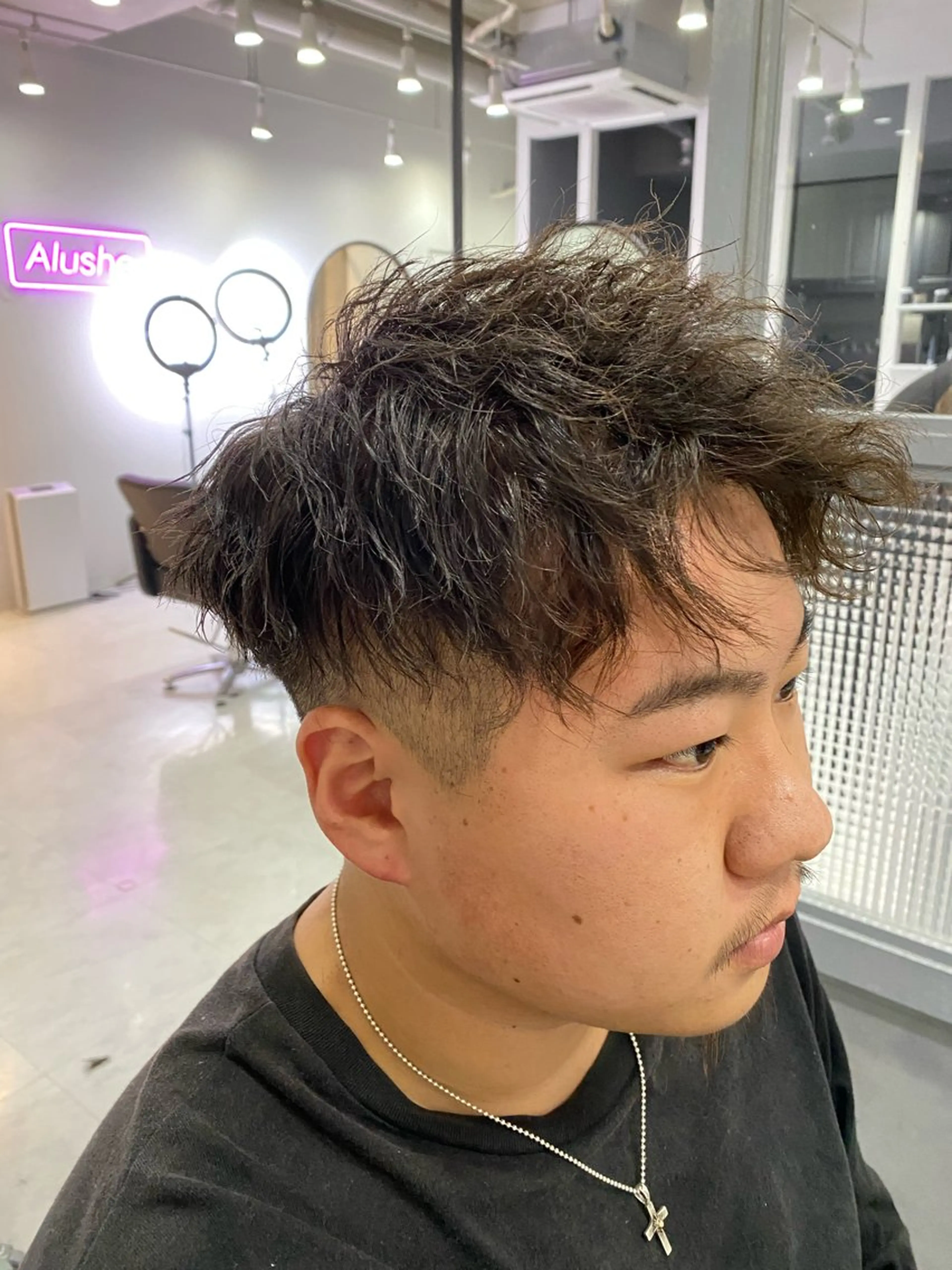 ショート パーマ メンズ カット パーマ トリートメント 🟣メンズパーマ 川端 永遠🟣のヘアスタイル