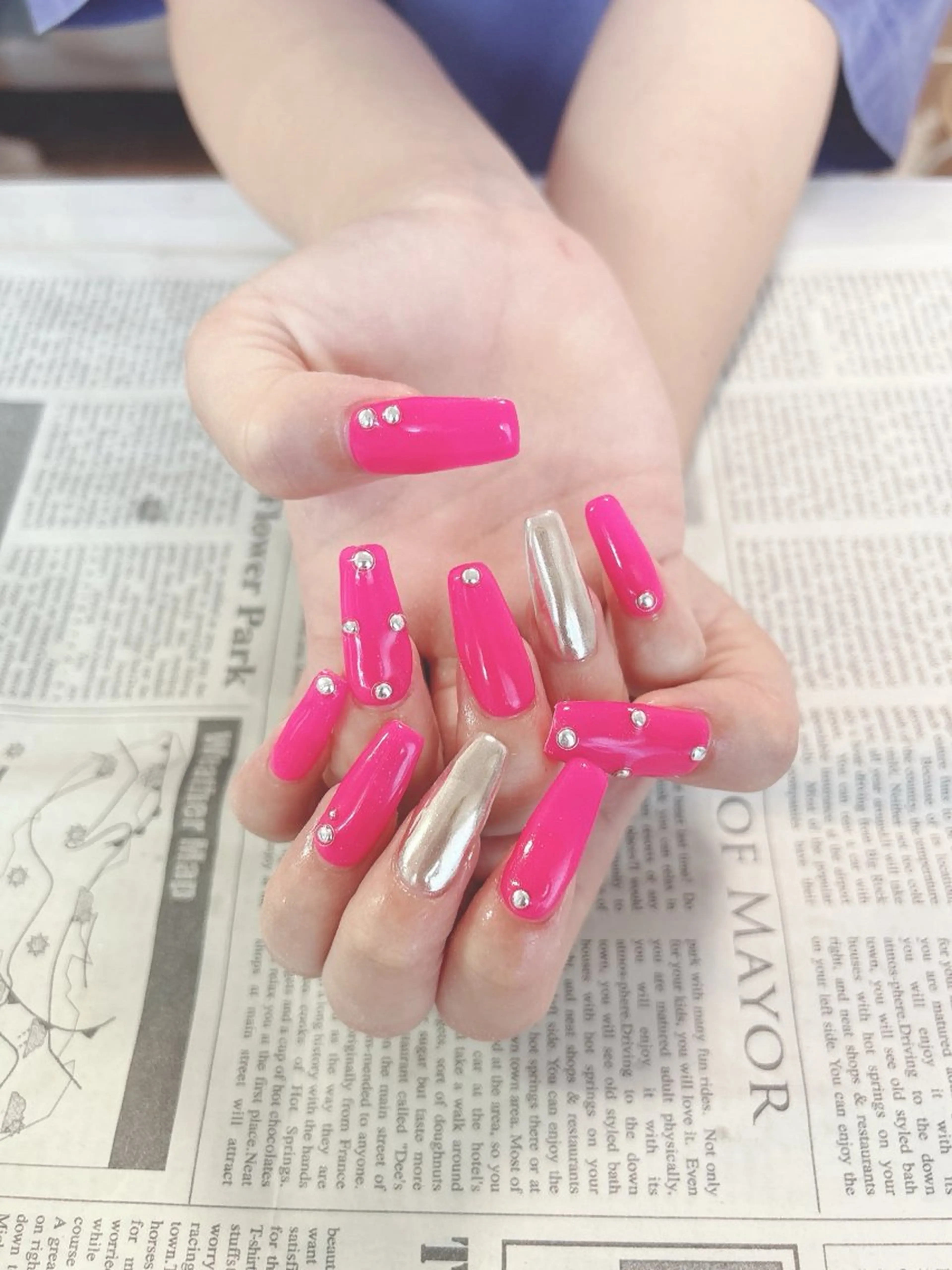 ネイル ミラーネイル ハンドネイル ハンドケア 森山 舞のネイルデザイン