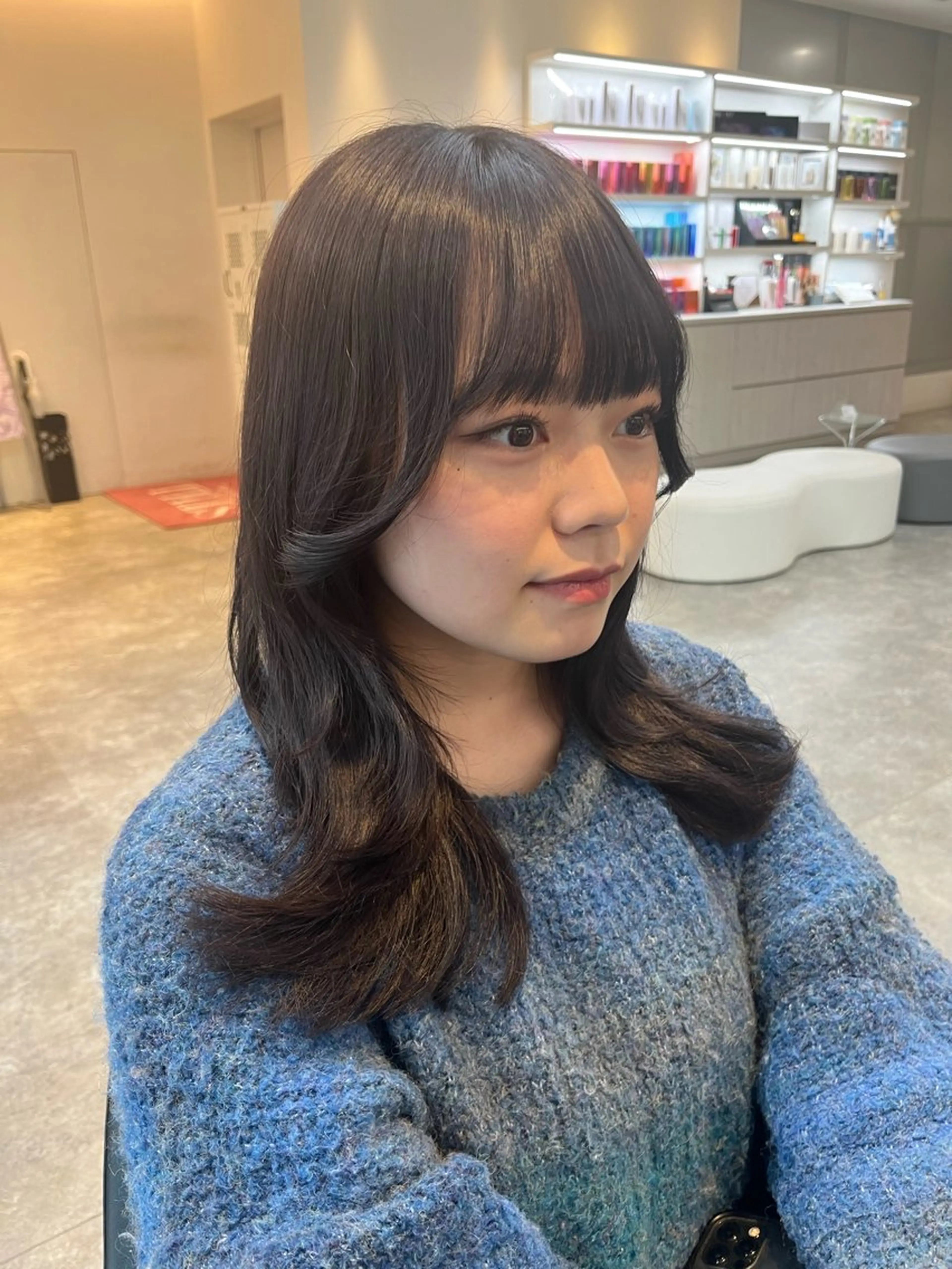 セミロング カラー グレージュ ラベンダーカラー ラベンダーグレージュ ラベンダーグレー kanato🇰🇷 【札幌韓国ヘア】のヘアスタイル