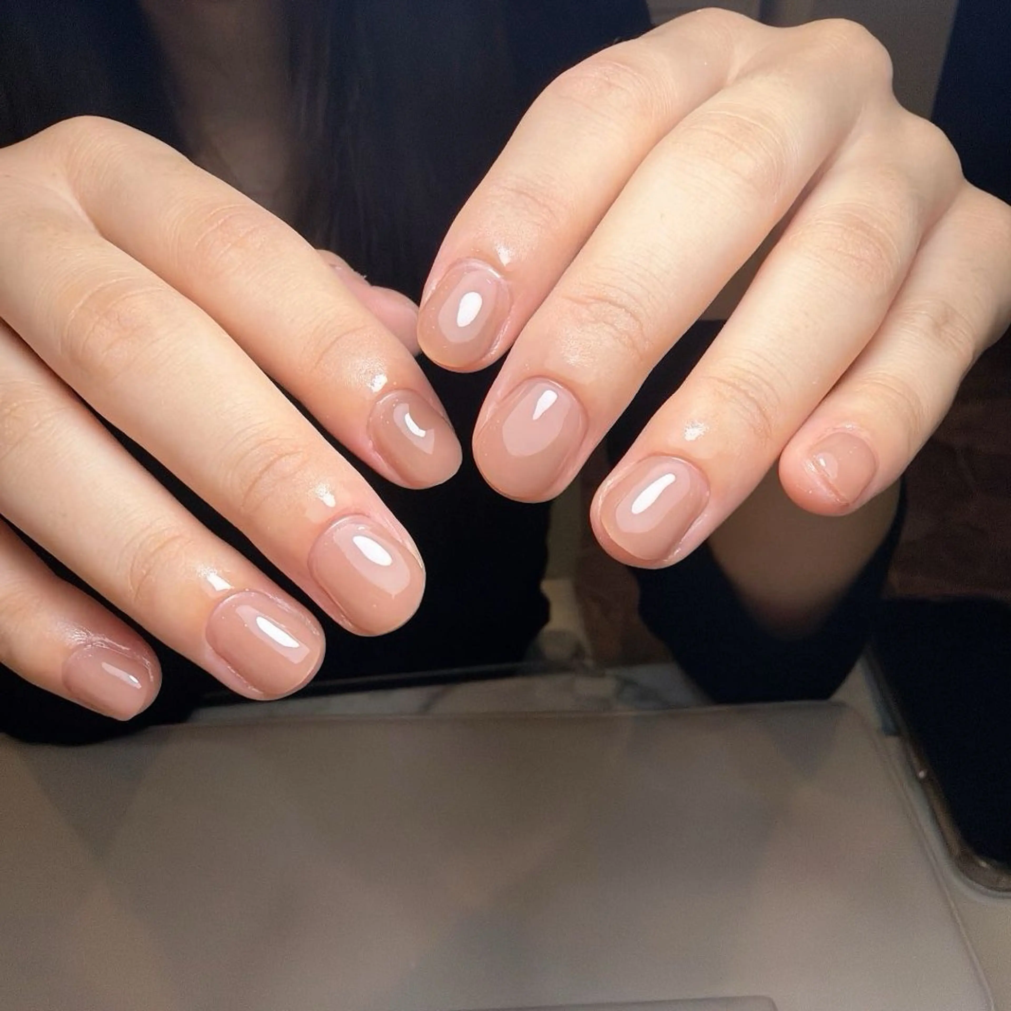 ネイル アートネイル オーロラネイル クリアネイル 長さ出し フレンチネイル ハンドネイル キ キのネイルデザイン