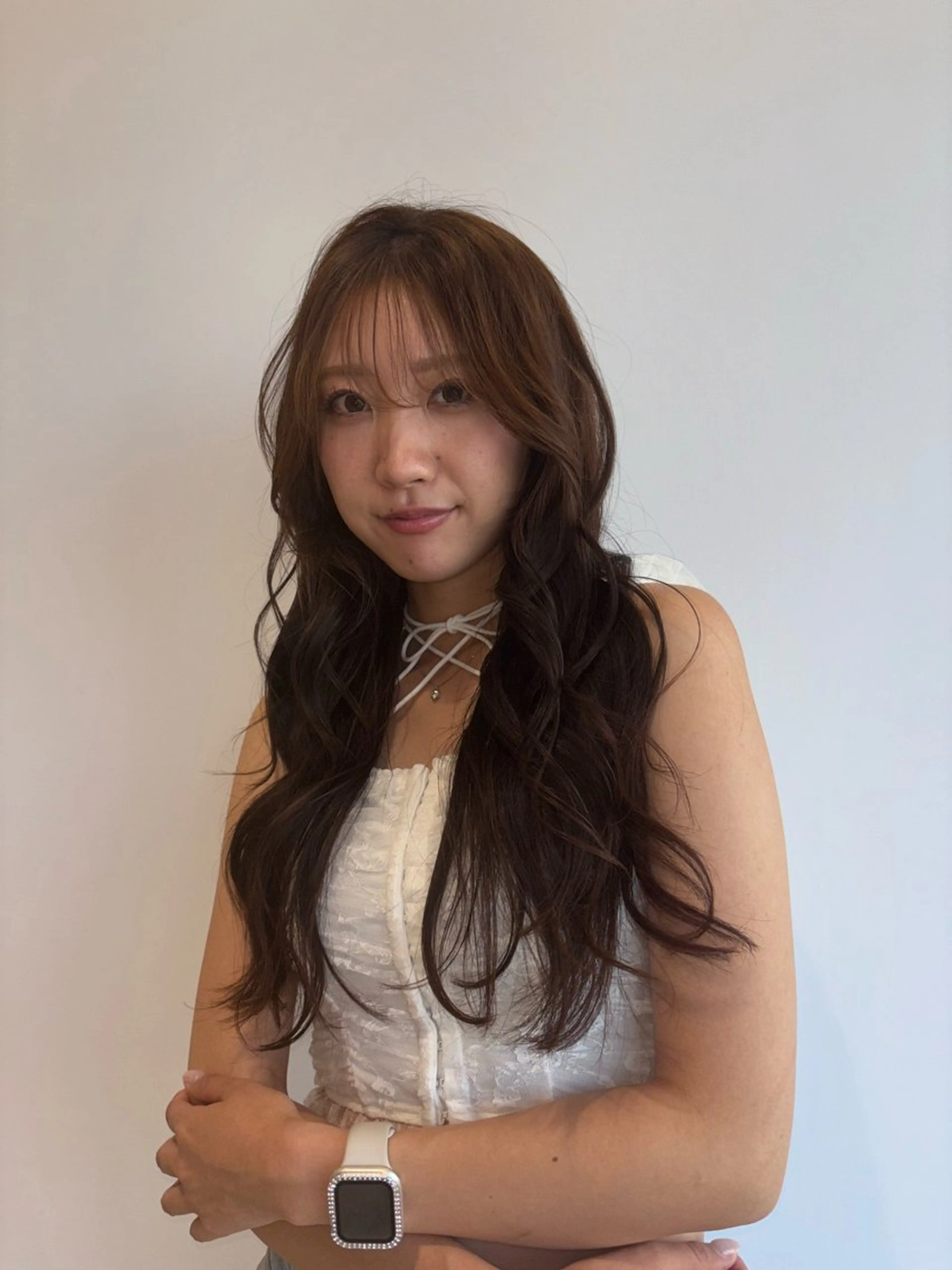 ロング カラー カット ヘアカラー トリートメント ベージュカラー⌇﻿ くびれヘア.𐙚心音のヘアスタイル