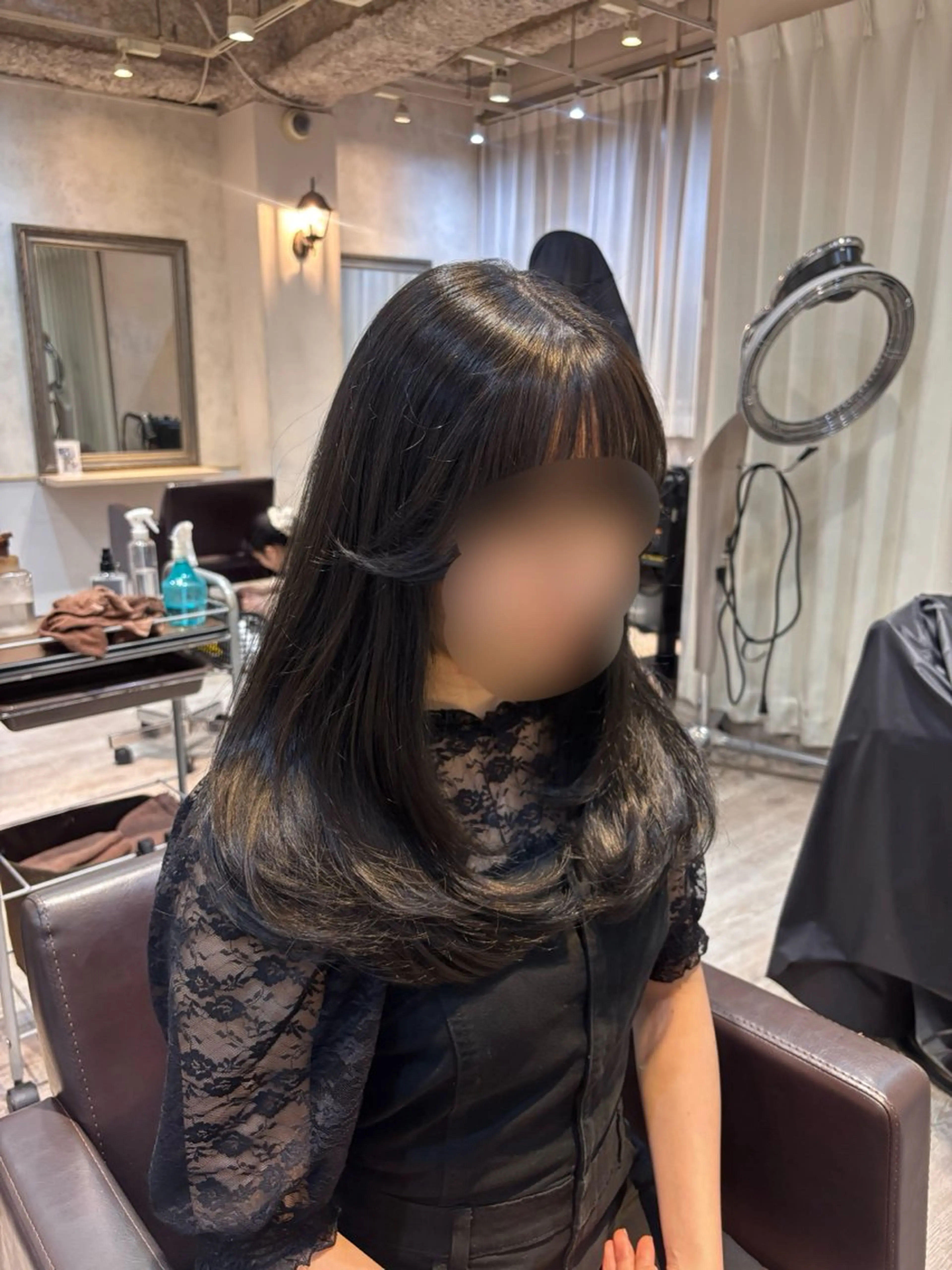 ロング 髪質改善 レイヤーカット ヘアカラー momoka ⠀のヘアスタイル