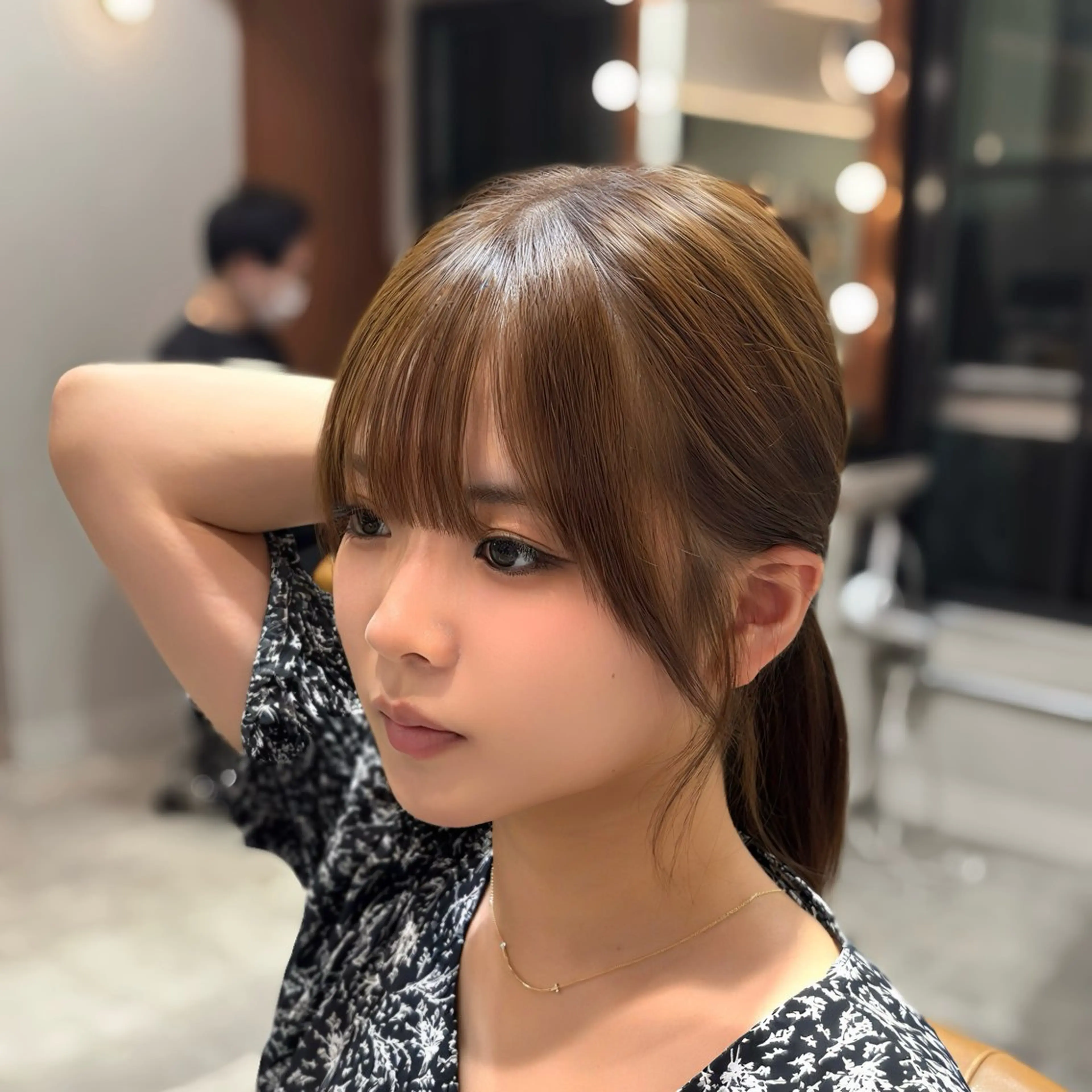 セミロング カラー カット ヘアカラー トリートメント 銀座/韓国レイヤー髪 質改善/RYUのヘアスタイル