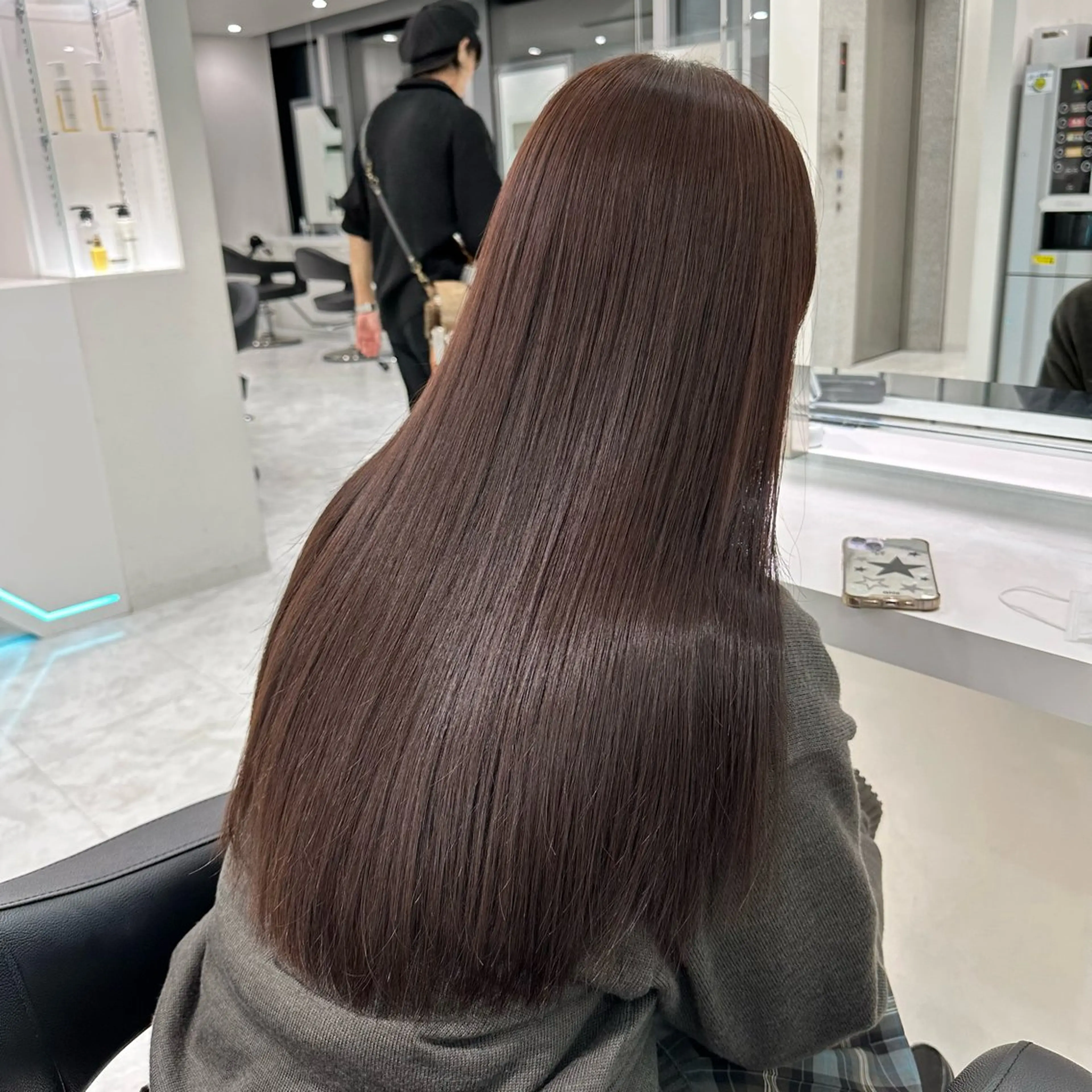 ミディアム カラー カット ヘアカラー トリートメント ヘッドスパ ヘアセット ♡上品韓国髪♡ブラ ウン/SAYATOのヘアスタイル