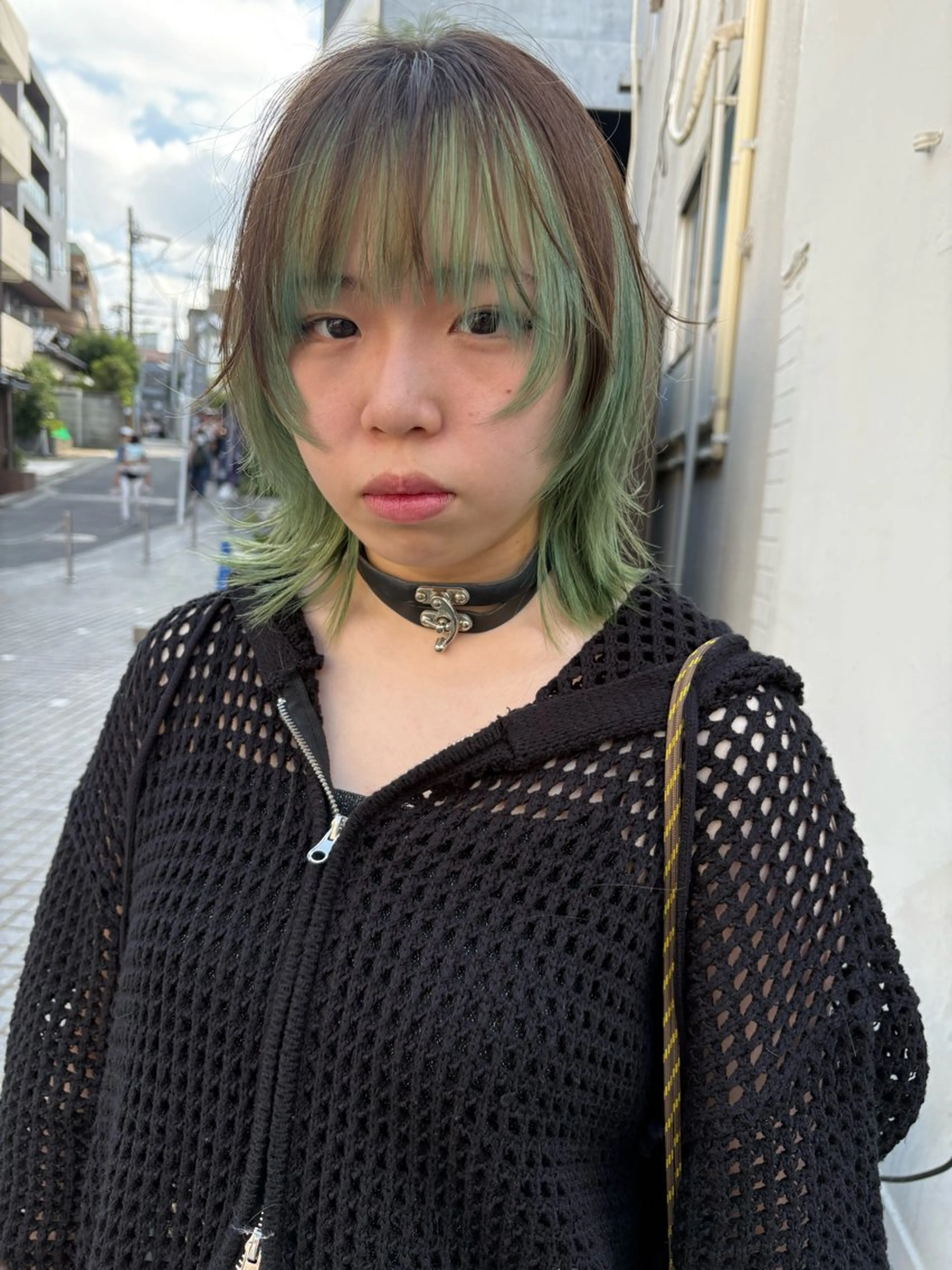 ミディアム カラー ブラウンカラー デザインカラー ウルフカット カット ヘアカラー トリートメント 金井京介/パーマ /レイヤー/ボブのヘアスタイル