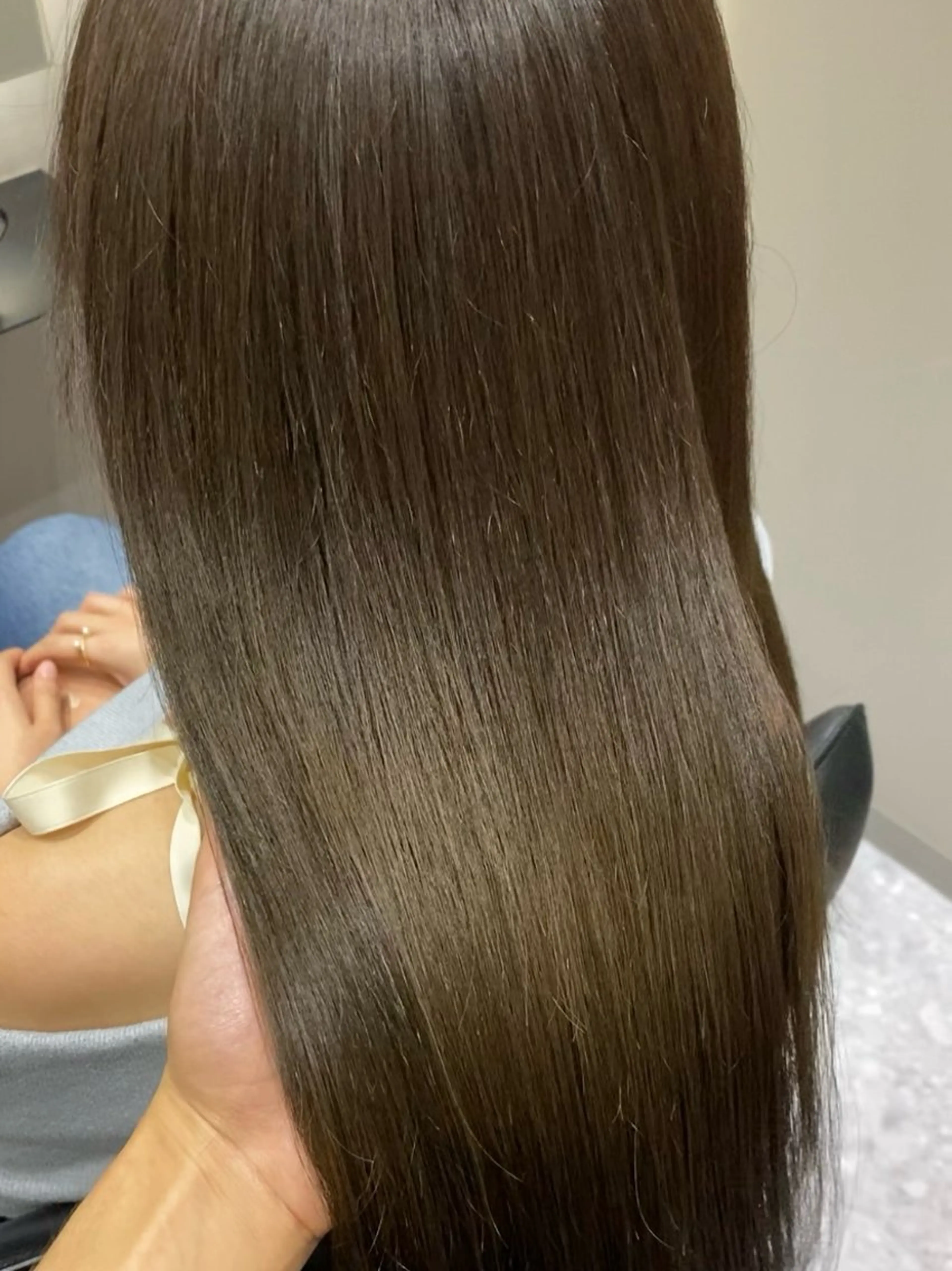 ロング 縮毛矯正 ヘアカラー オリーブ🌿ブリーチ なし◎Azusaのヘアスタイル