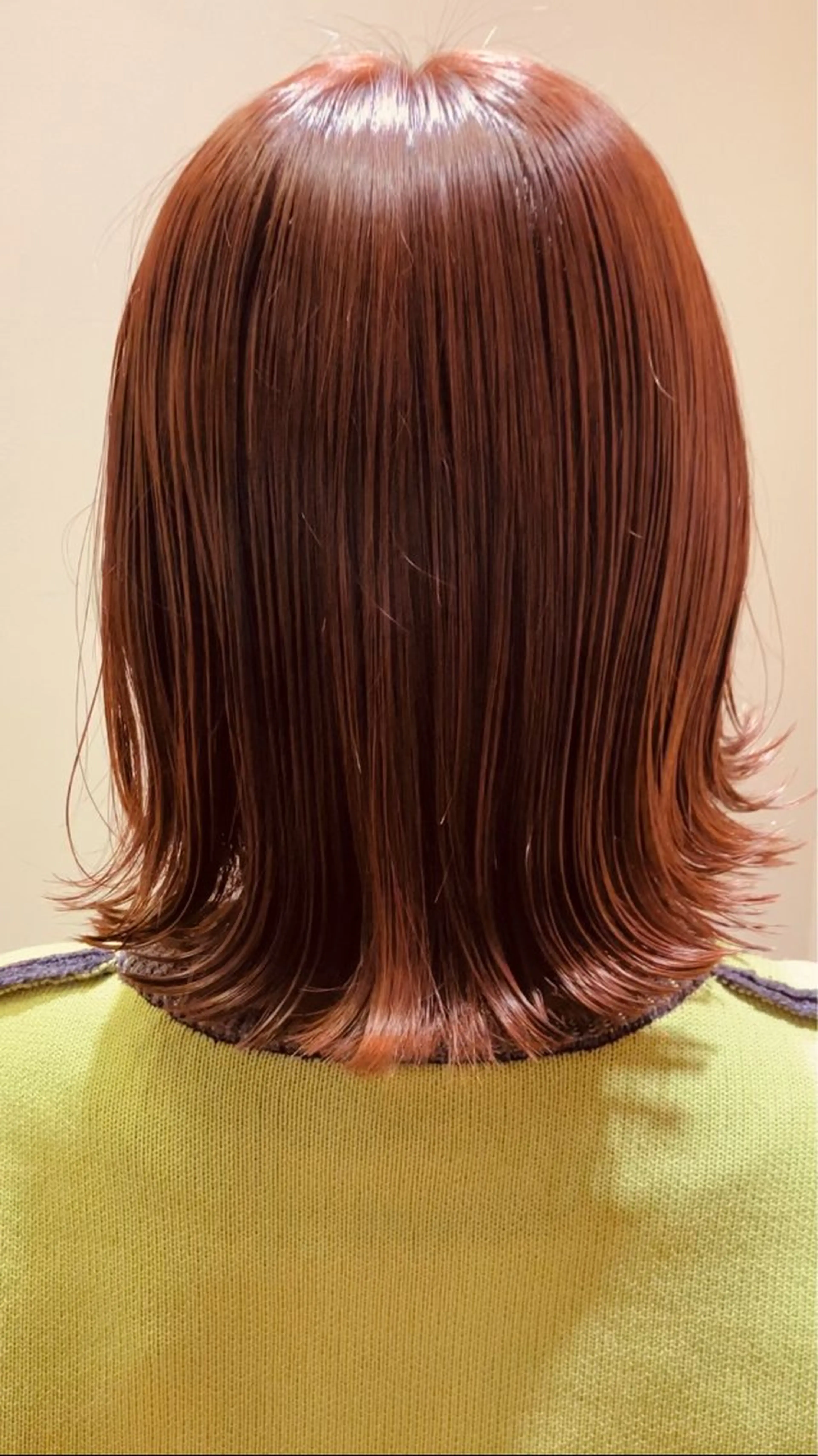 ミディアム カラー ブリーチ ブリーチなしカラー ピンクカラー ヘアカラー トリートメント GOTODAY シェアサロン梅田NU茶屋町店所属・髪質改善/艶カラー 縮毛矯正/みほのヘアスタイル