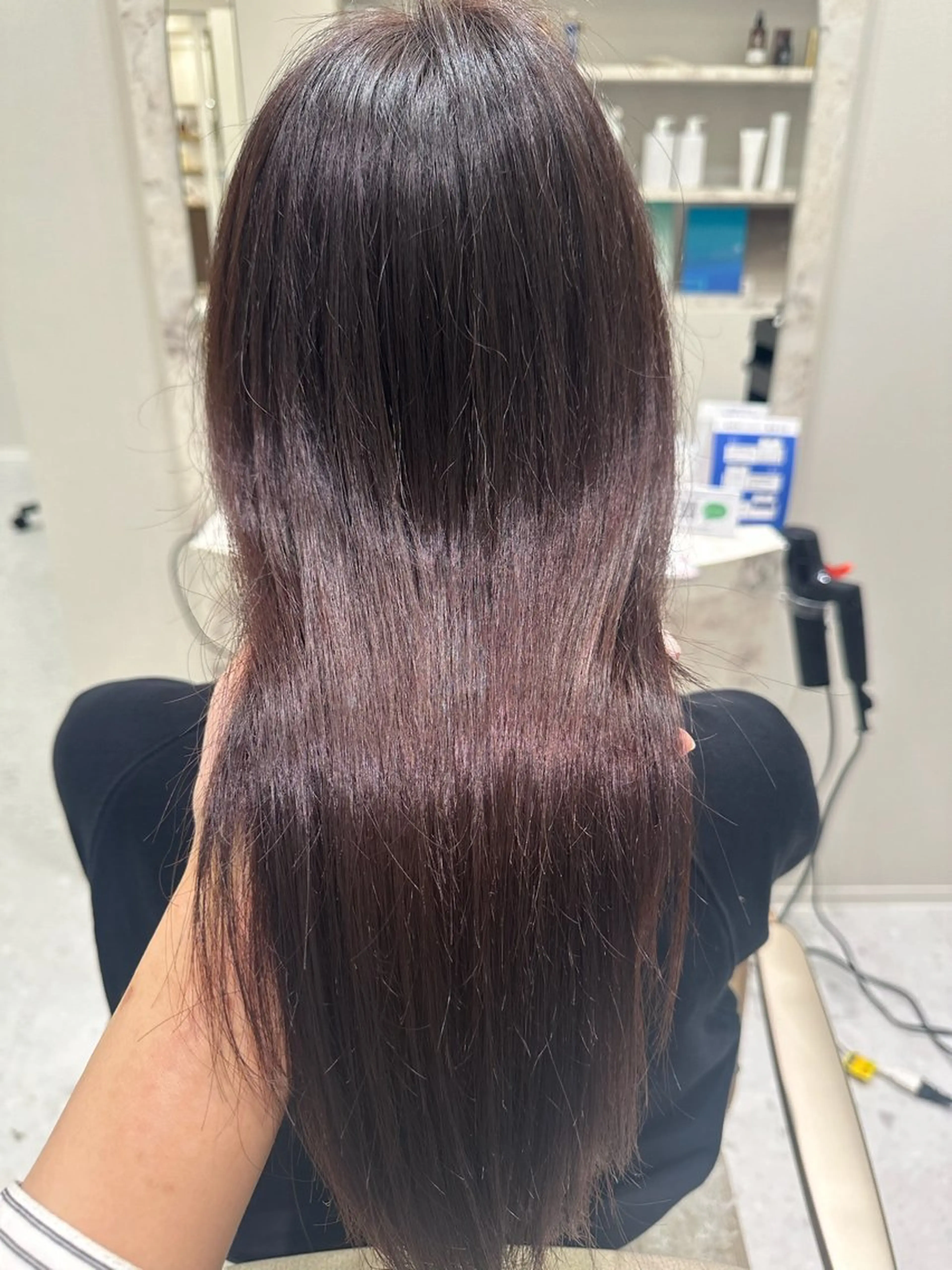 ロング カラー カット ヘアカラー トリートメント 韓国レイヤー✨ yasuko銀座のヘアスタイル