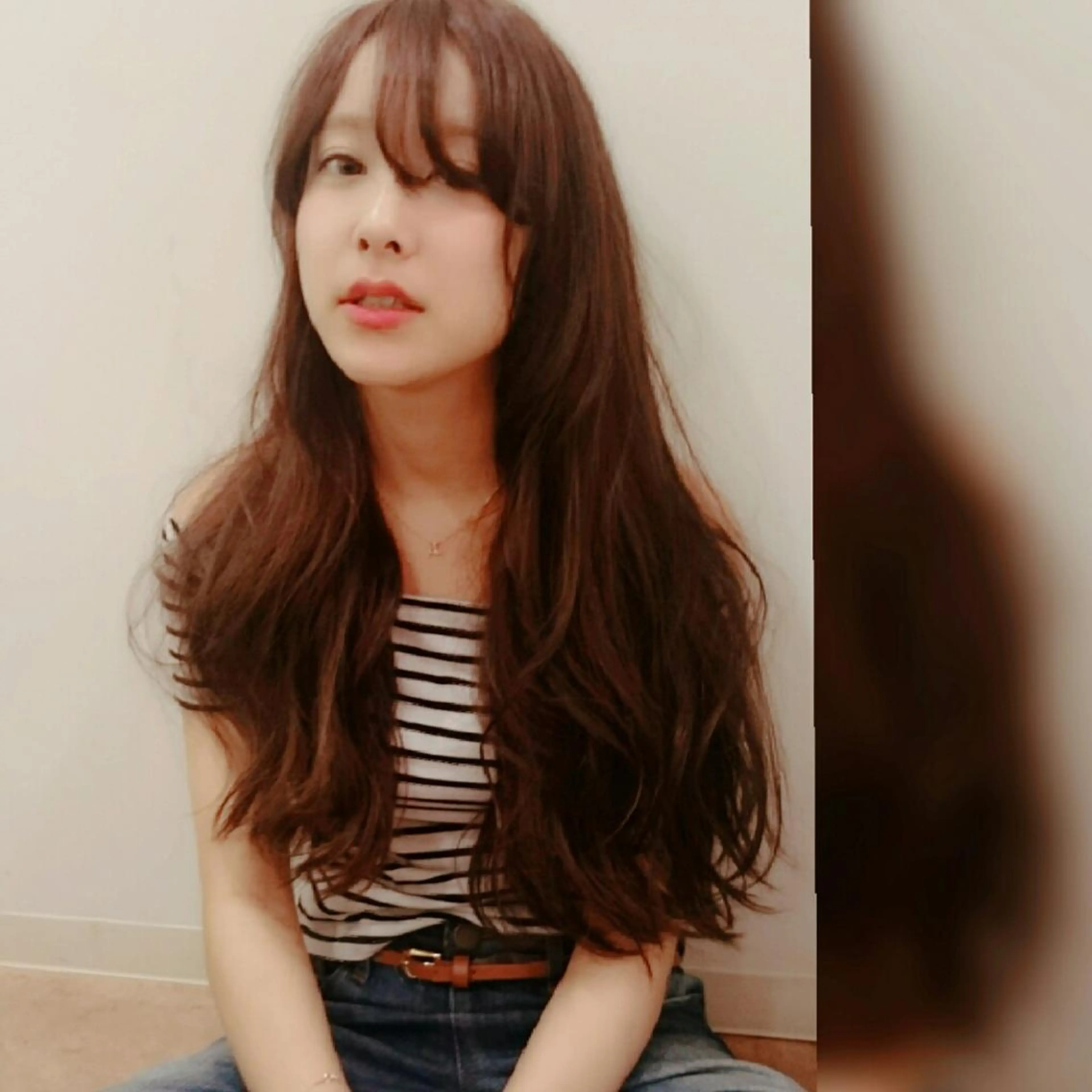 ロング カラー ma cherie 三浦直美のヘアスタイル