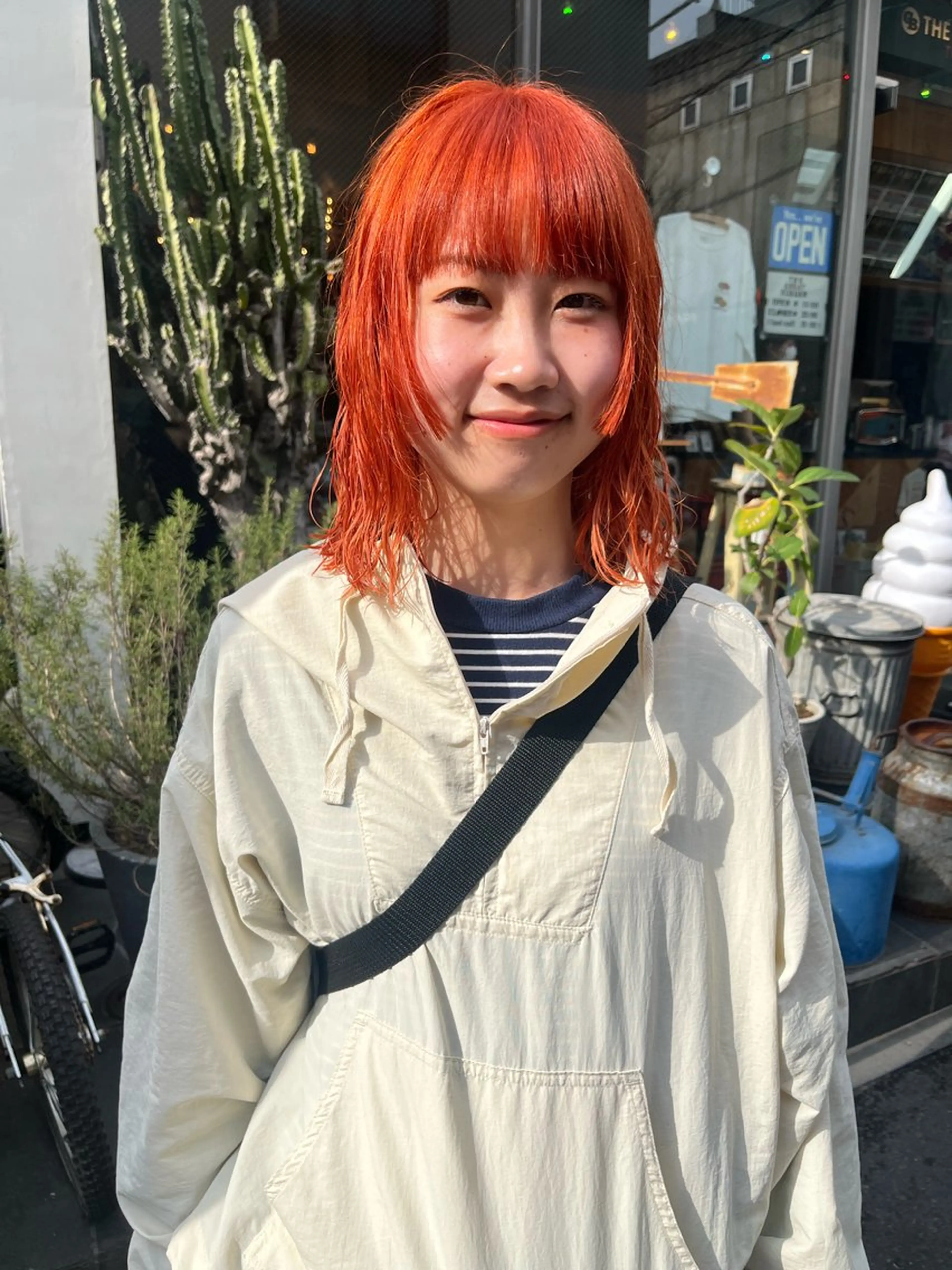 ミディアム ヘアカラー レイヤーカット\ウル フ　chinatsuのヘアスタイル