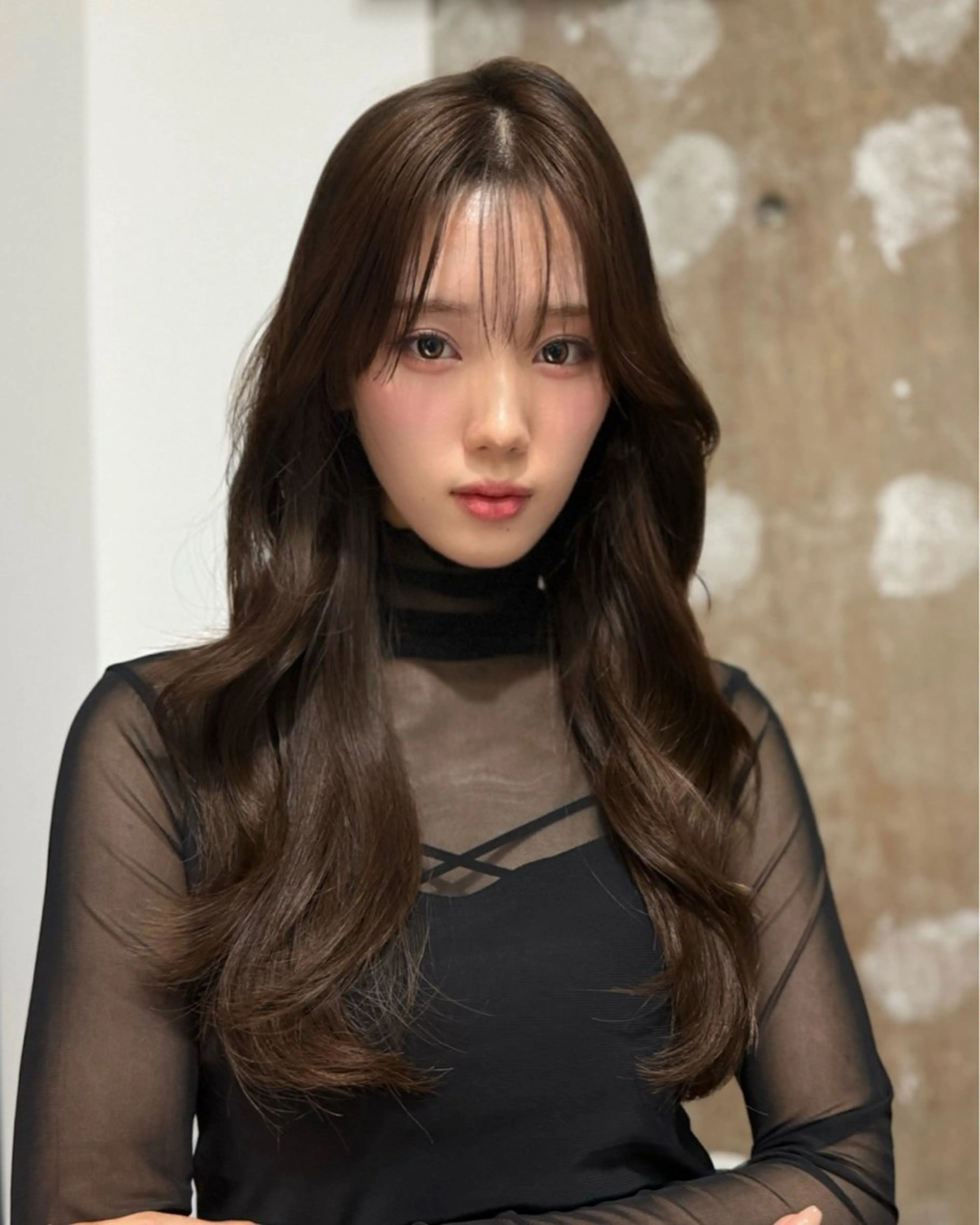 ロング カラー くびれヘア 韓国風ヘア レイヤーカット カット ヘアカラー トリートメント 顔まわり職人🇰🇷 韓国ヘア/KAITOのヘアスタイル