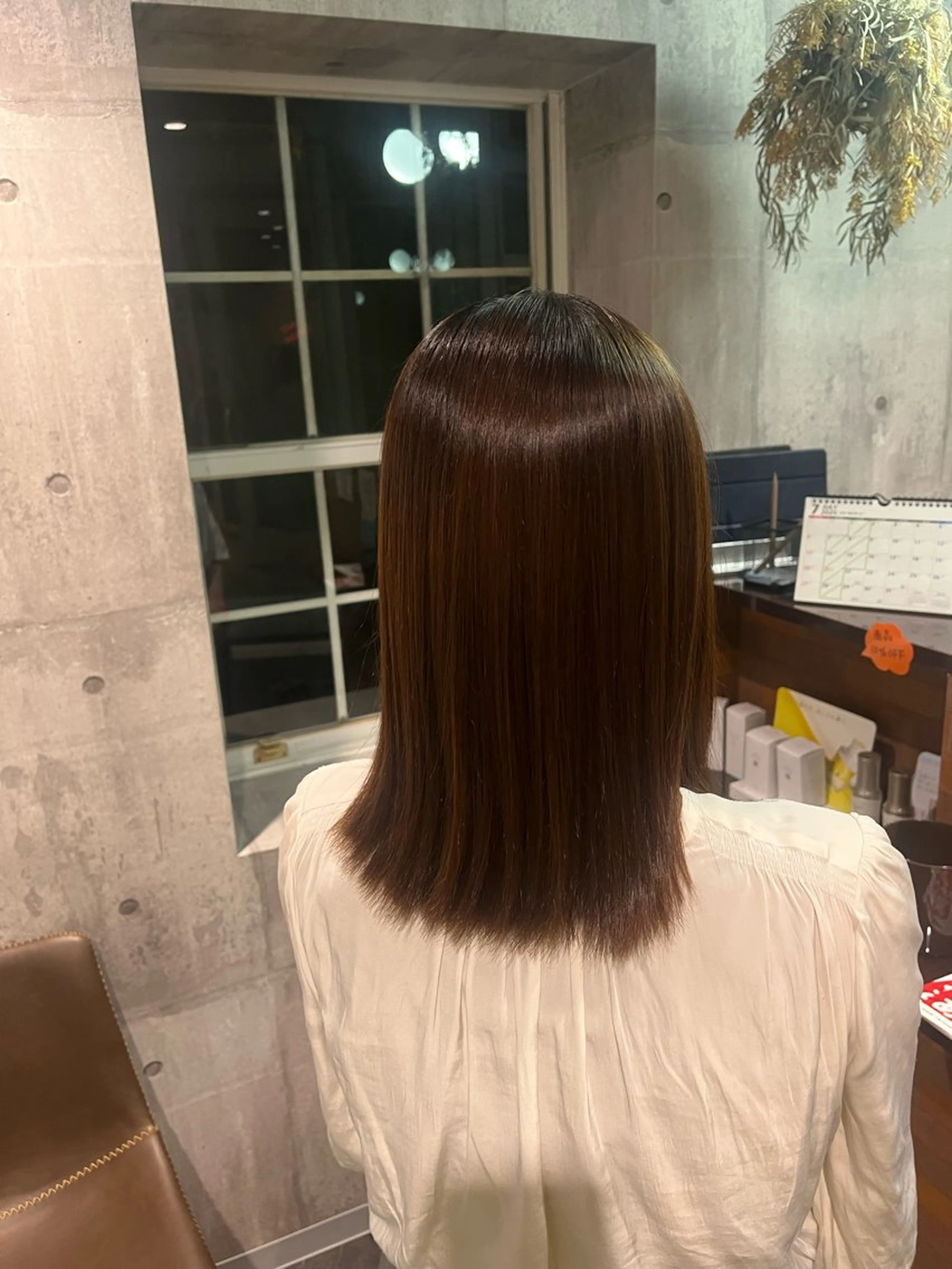 ミディアム 縮毛矯正 III_en hair所属・南川 百葉のヘアスタイル