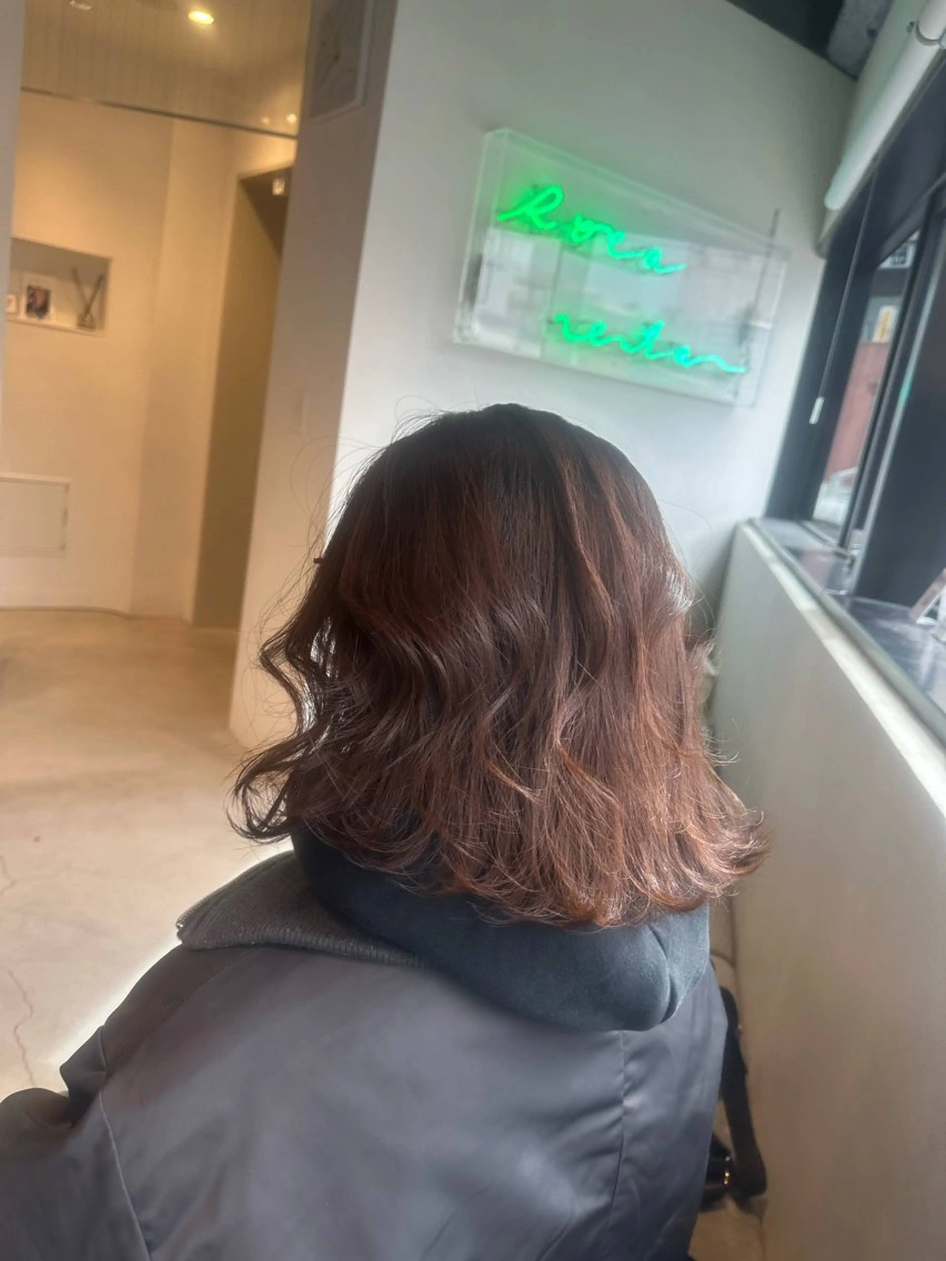 ミディアム ヘアカラー ながたに あやか🎀のヘアスタイル