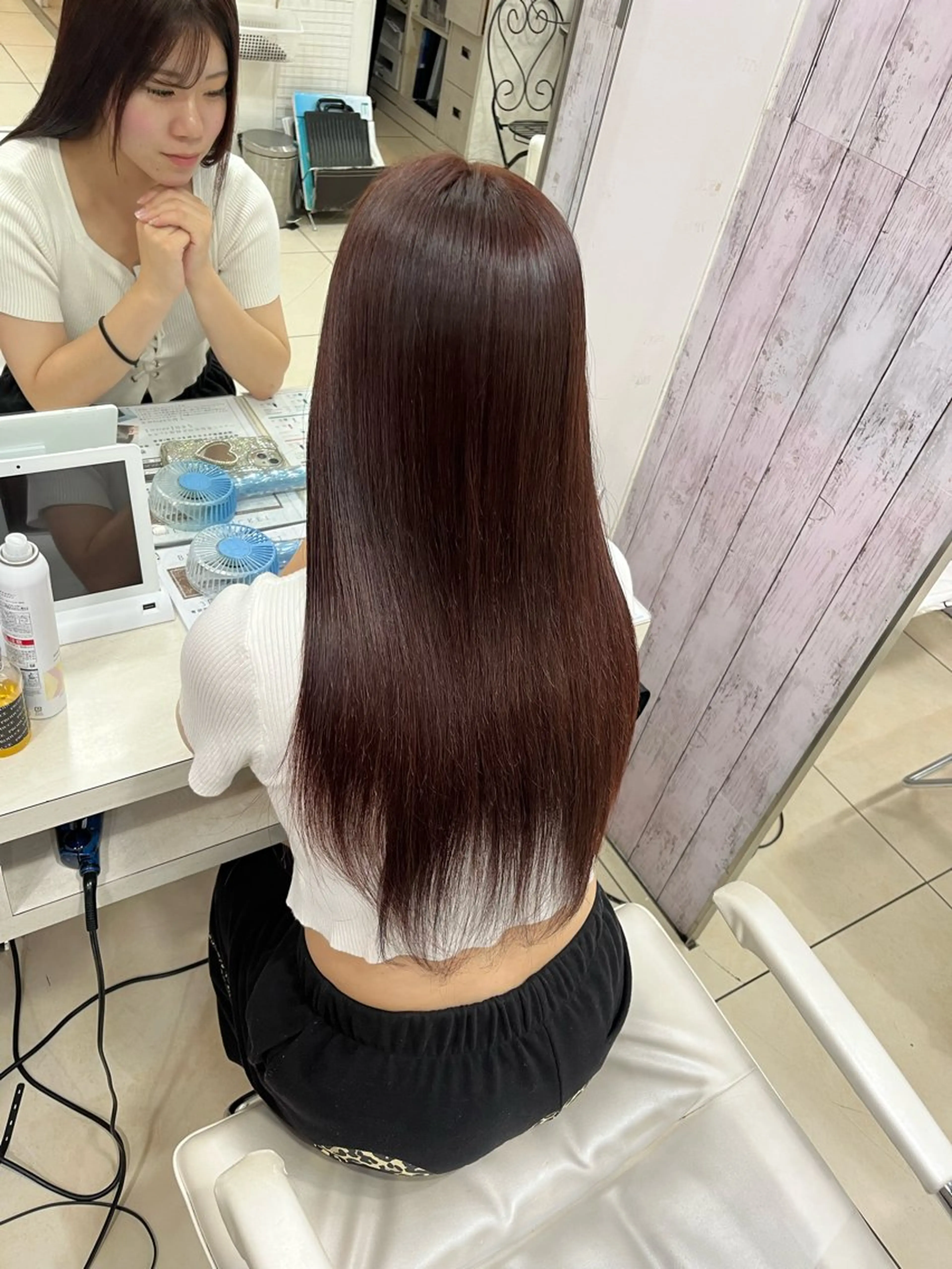 ロング ヘアカラー 【髪質改善カラー】 あむ·. ⟡ 🖤のヘアスタイル