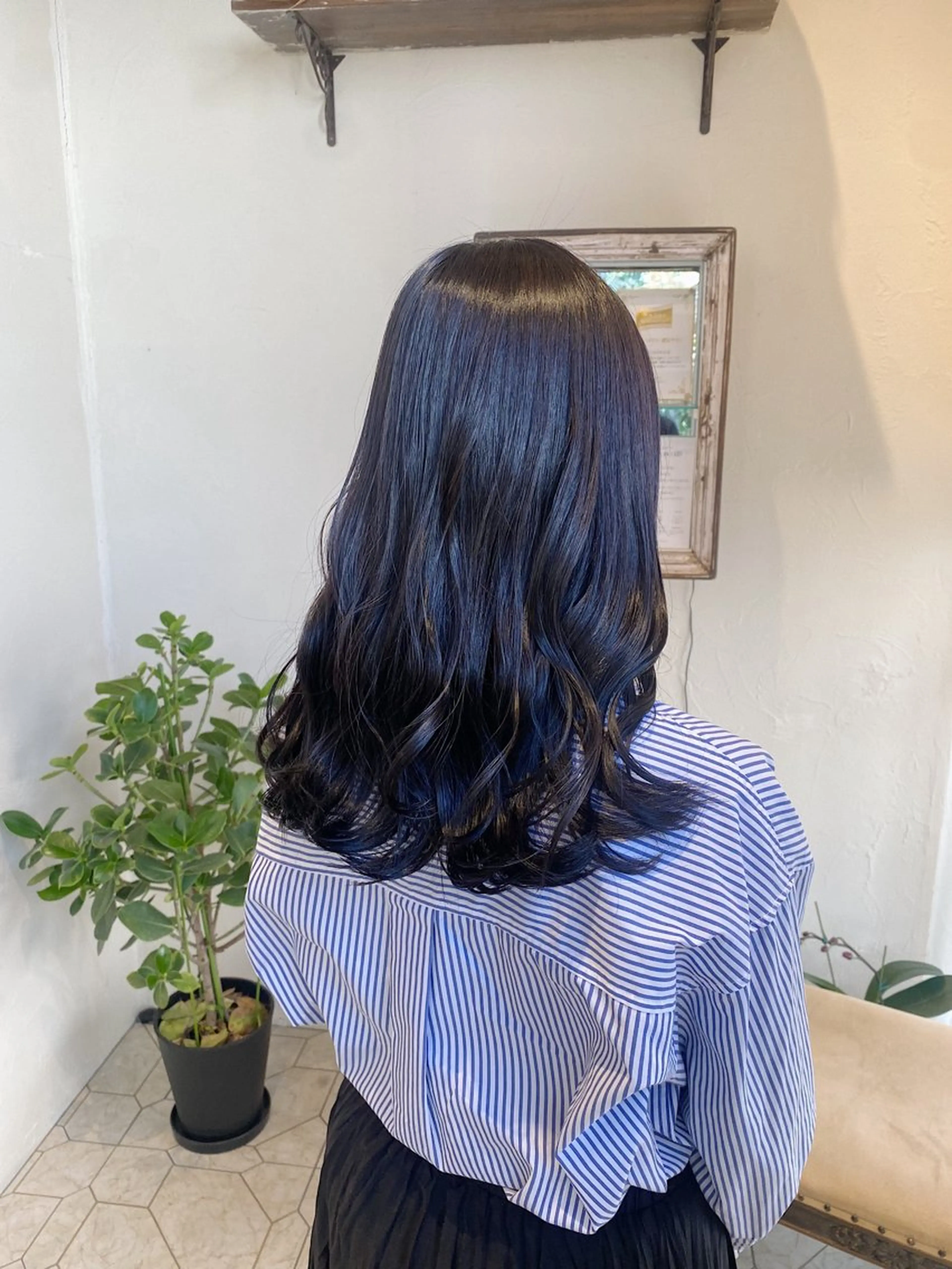 セミロング カット ヘアカラー 艶カラー/ 縮毛矯正 /   タキダのヘアスタイル