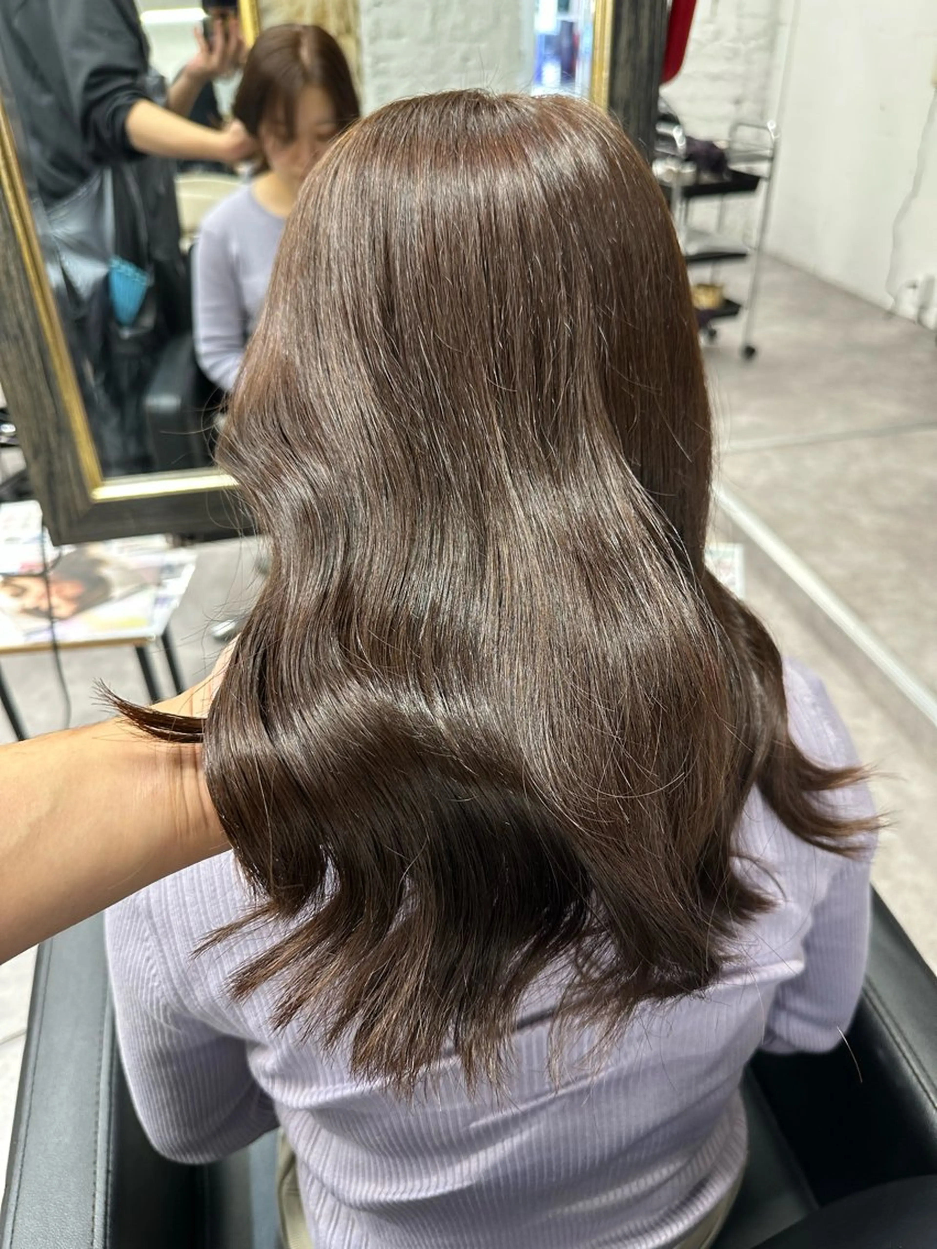 セミロング カラー カット ヘアカラー 久米 治仁のヘアスタイル