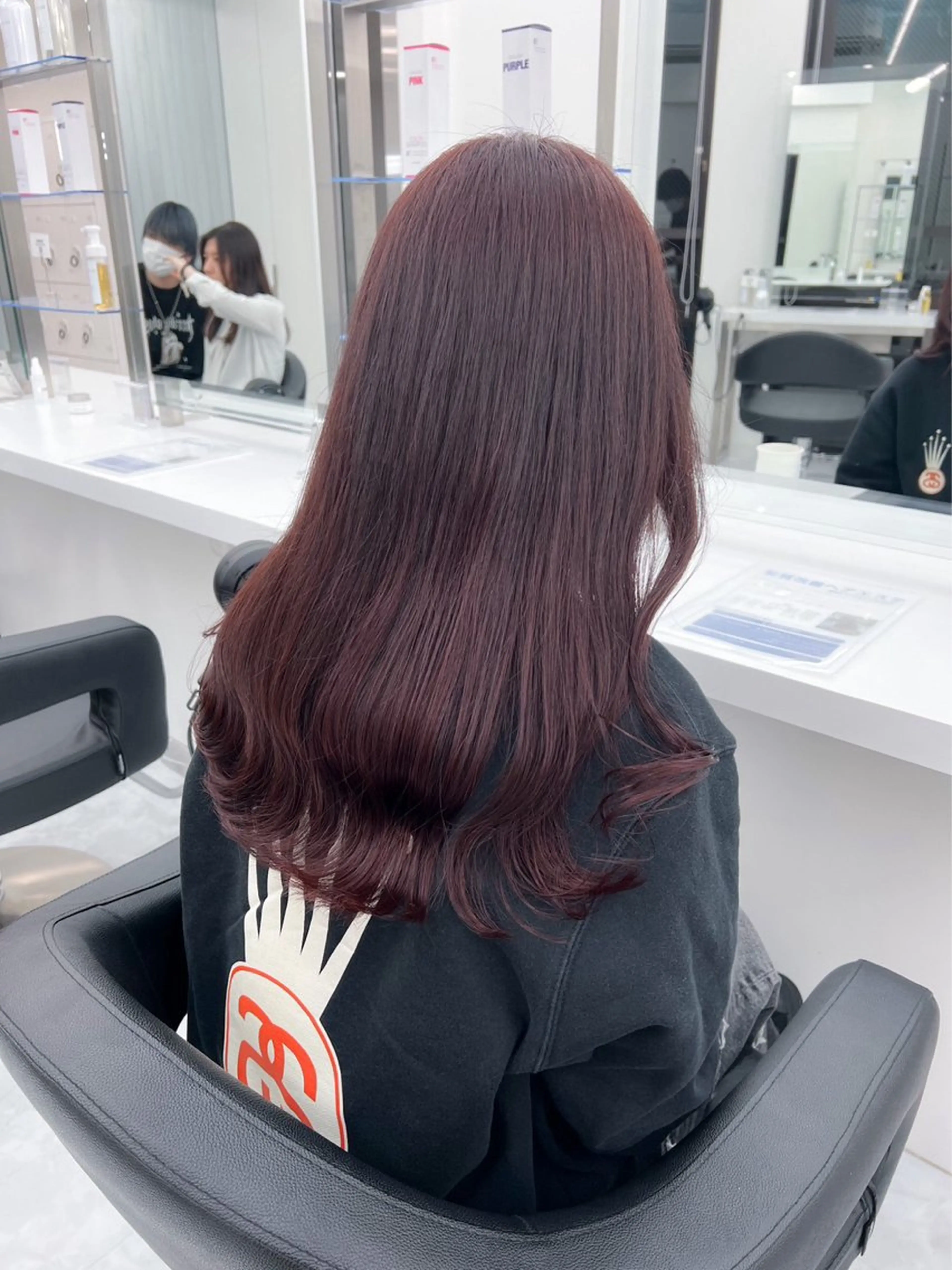 セミロング カラー カット ヘアカラー 🍒ワイン系 ウルフカット🍒拓未のヘアスタイル