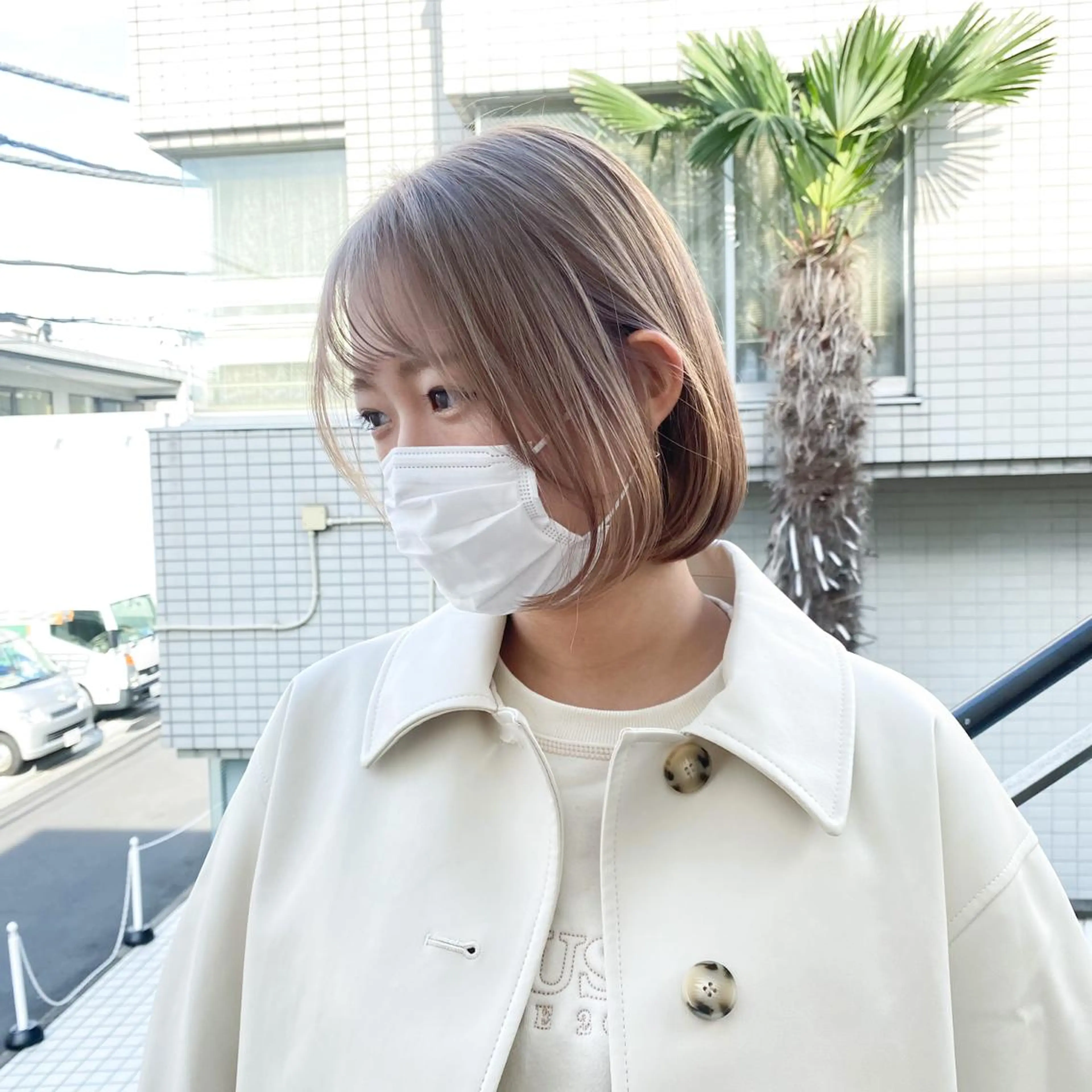 ショート 艶髪ブリーチ 永井竜也のヘアスタイル