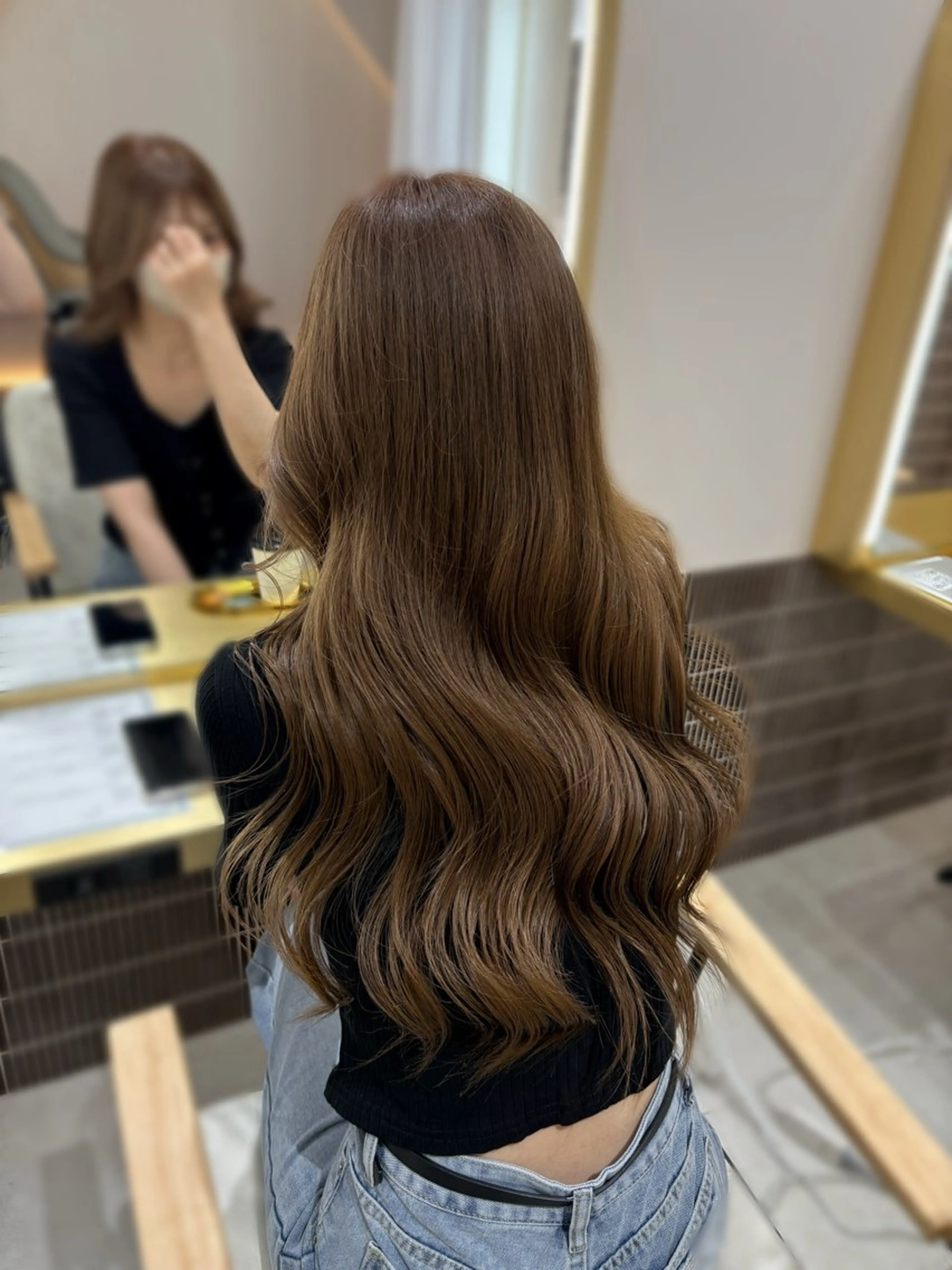 ロング カラー ‎🤍Miu‎🤍 レイヤーカット‎🤍のヘアスタイル