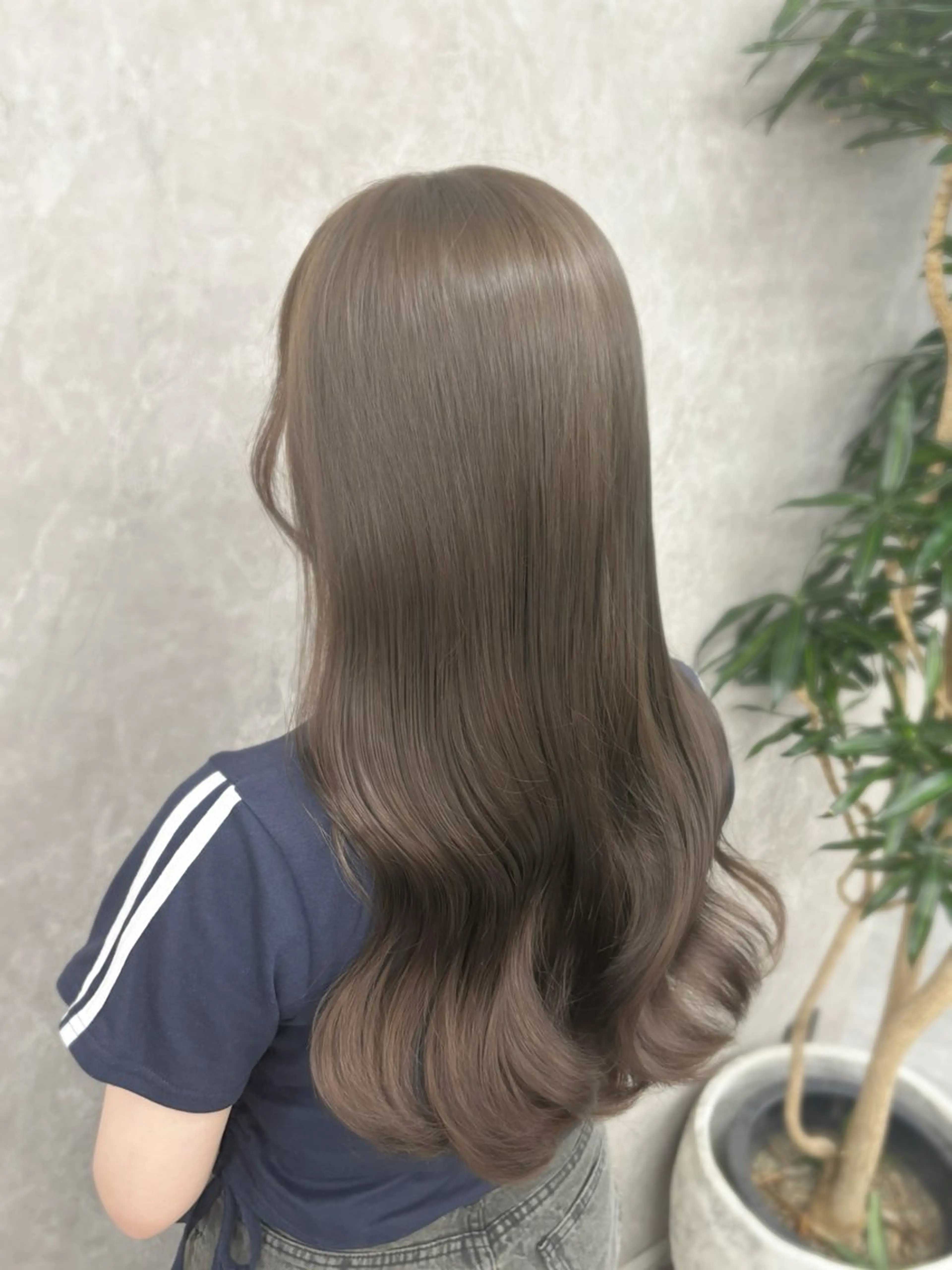 ロング カラー ブリーチなしレイヤー 髪質改善/韓国ヘアのヘアスタイル