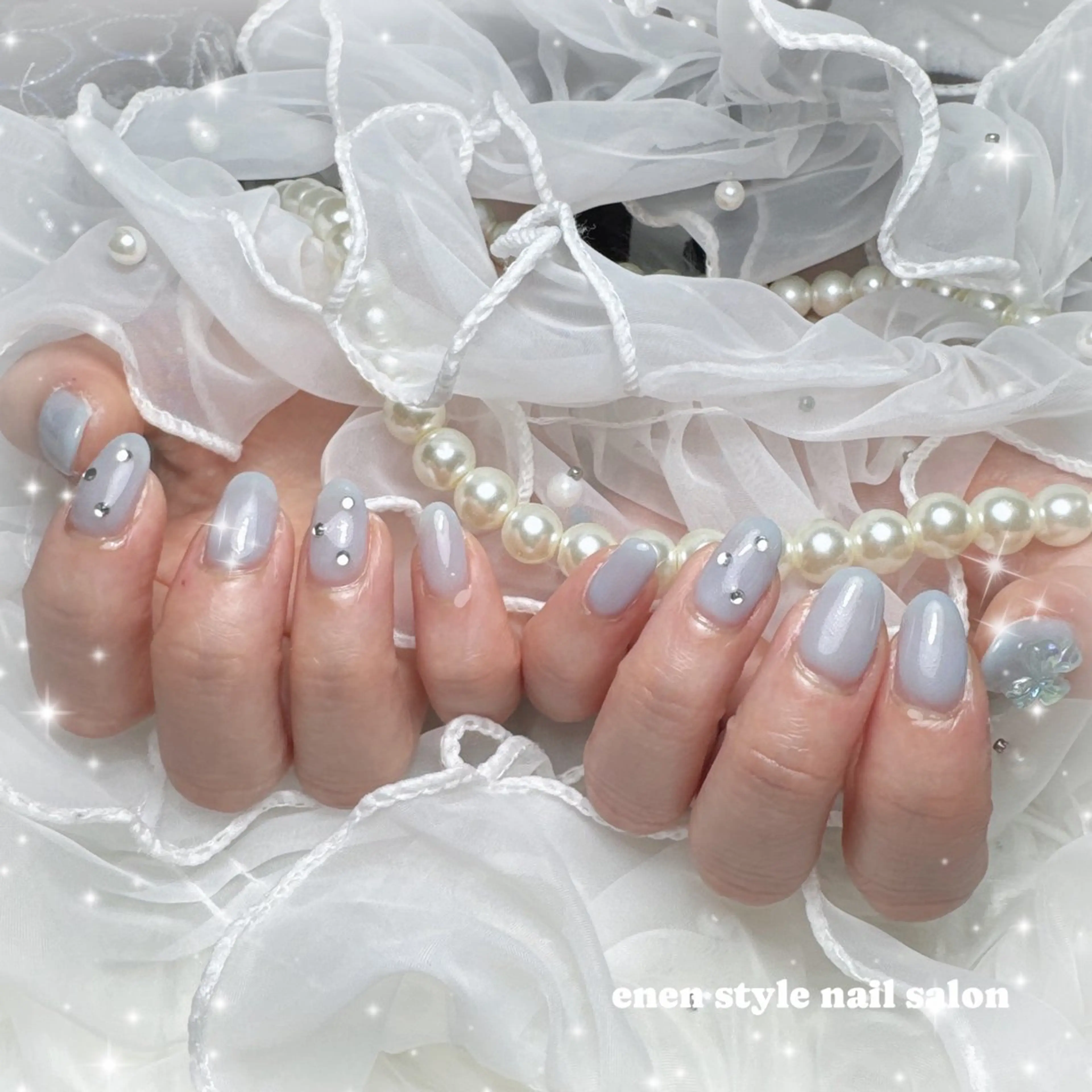 ネイル ブルー enenstyle Porcelarts & Nail Salon所属・enenstyle あやの💌のネイルデザイン