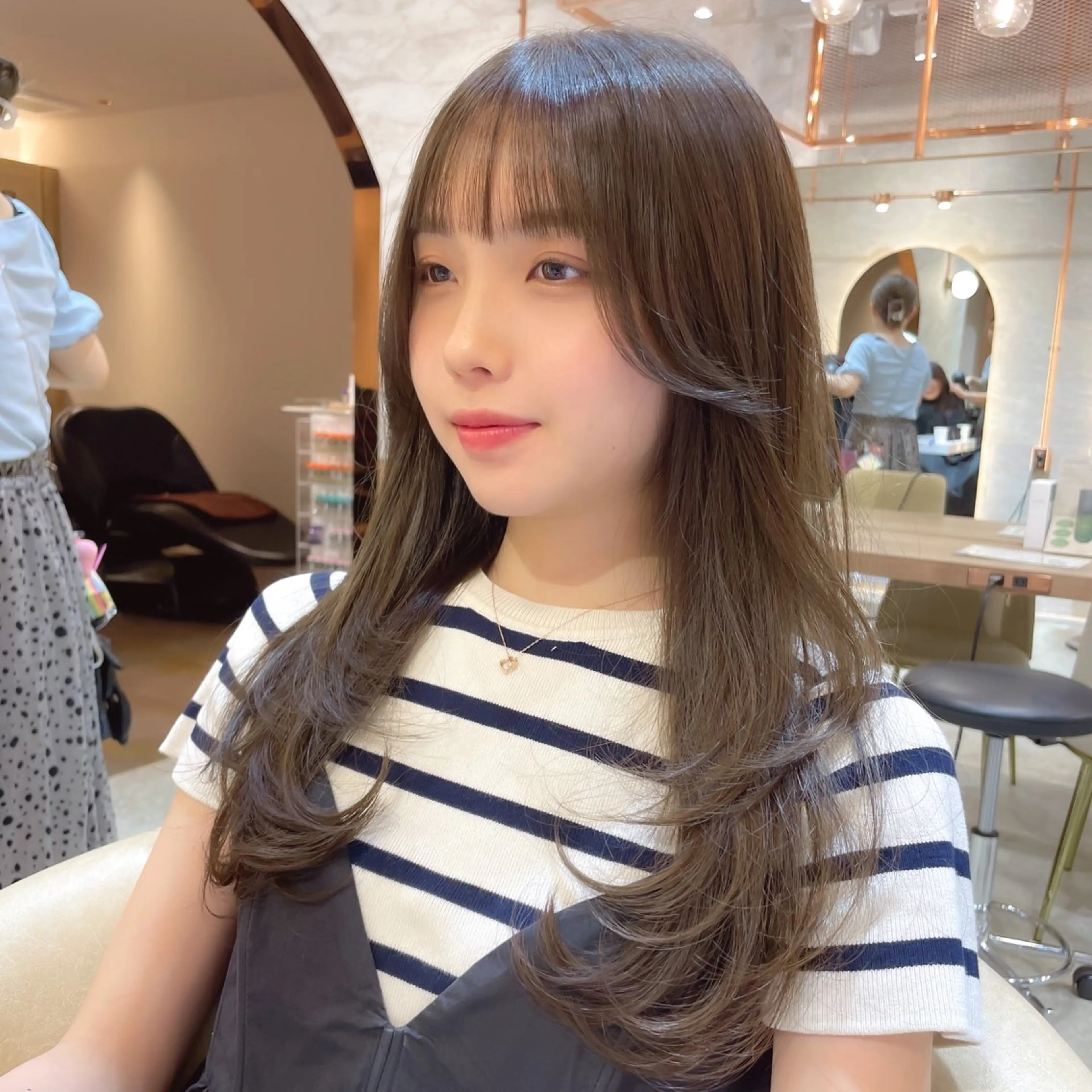 ロング カラー カット ヘアカラー 縮毛矯正 トリートメント レイヤー/韓国ヘア 縮毛矯正🫧鈴木颯のヘアスタイル