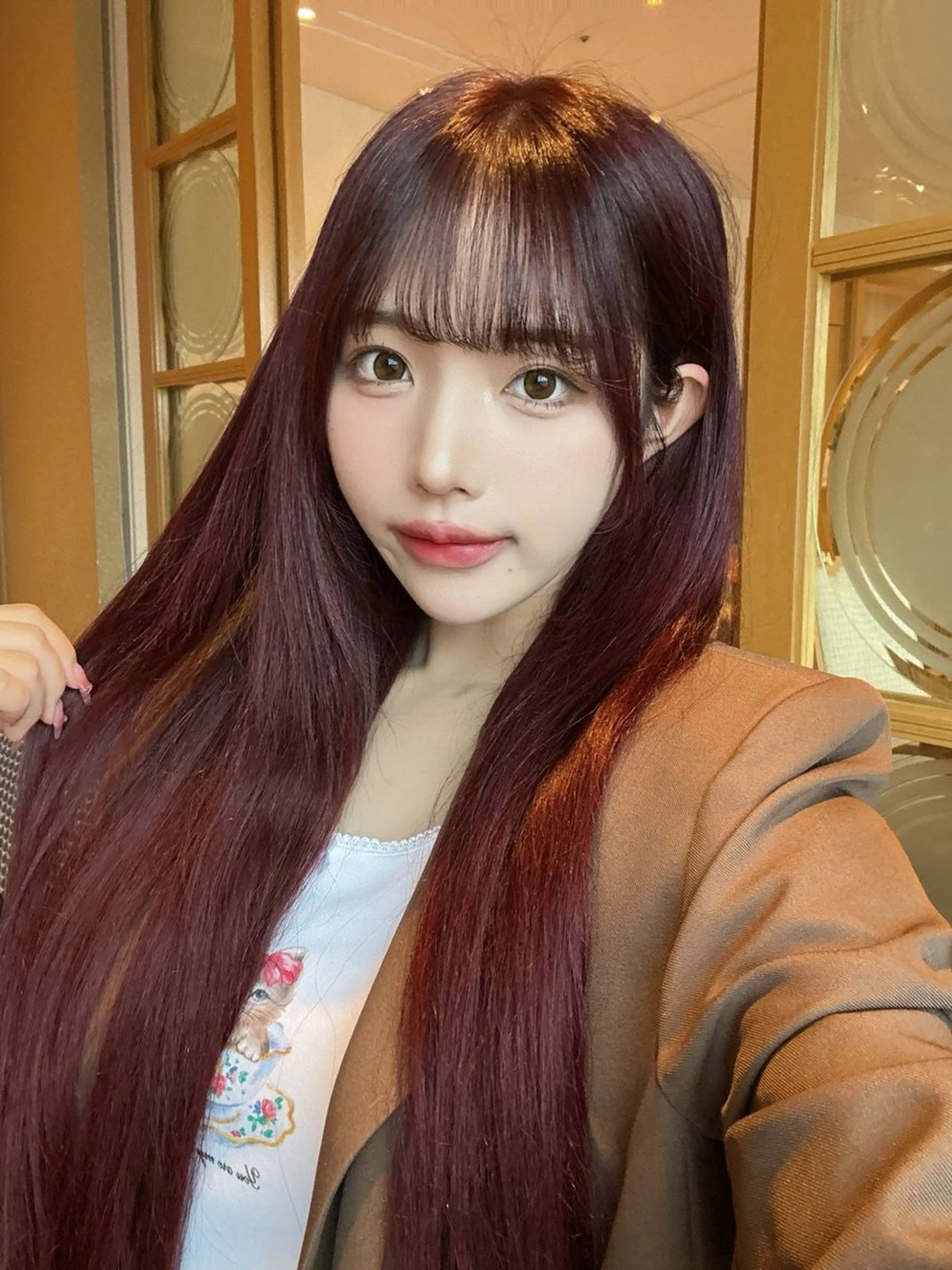 ロング カラー カット ヘアカラー 🎀愛されgirly ヘア🫧Ayakaのヘアスタイル