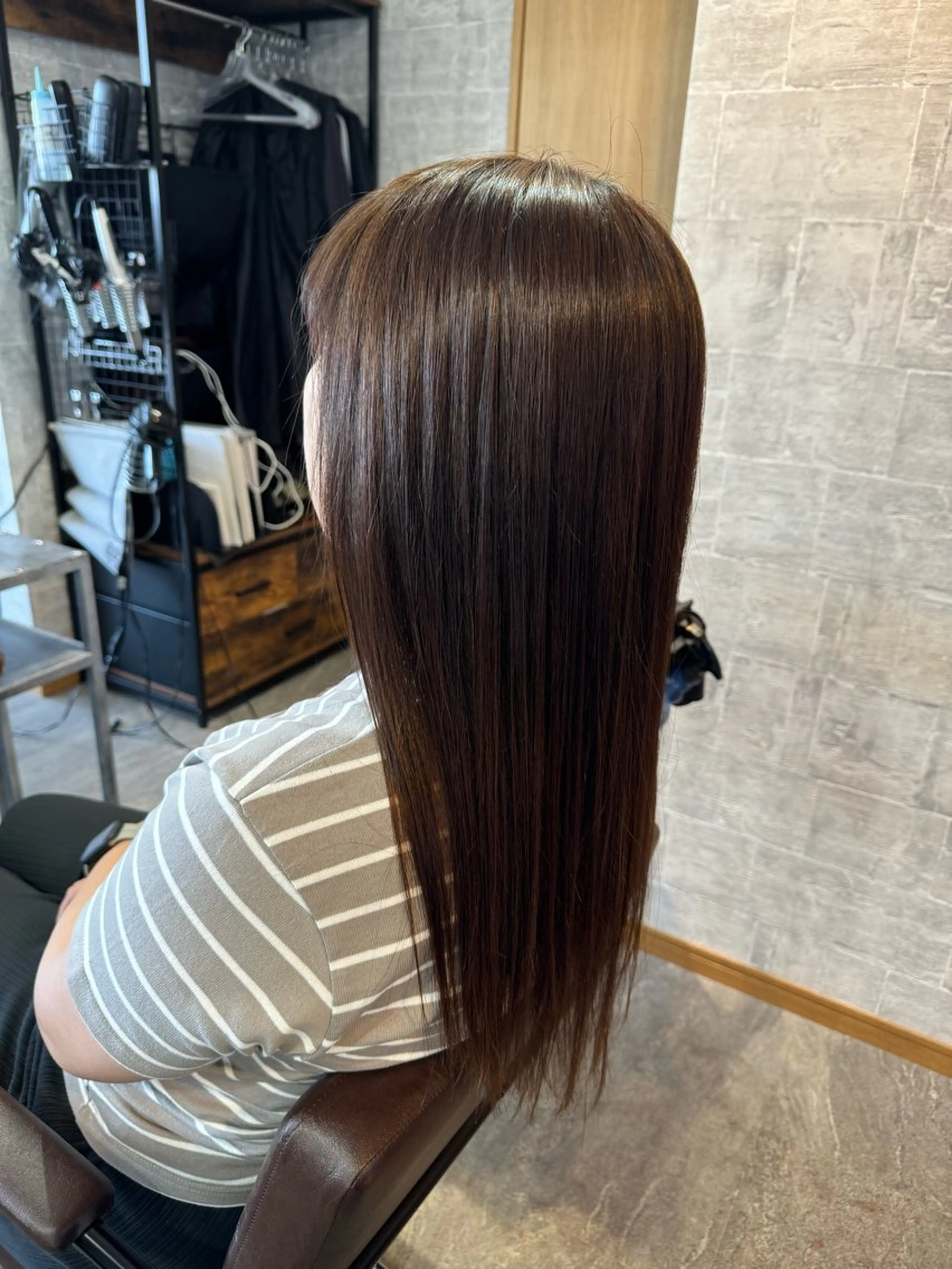 ロング パーマ 縮毛矯正 lil所属・月館 怜奈のヘアスタイル