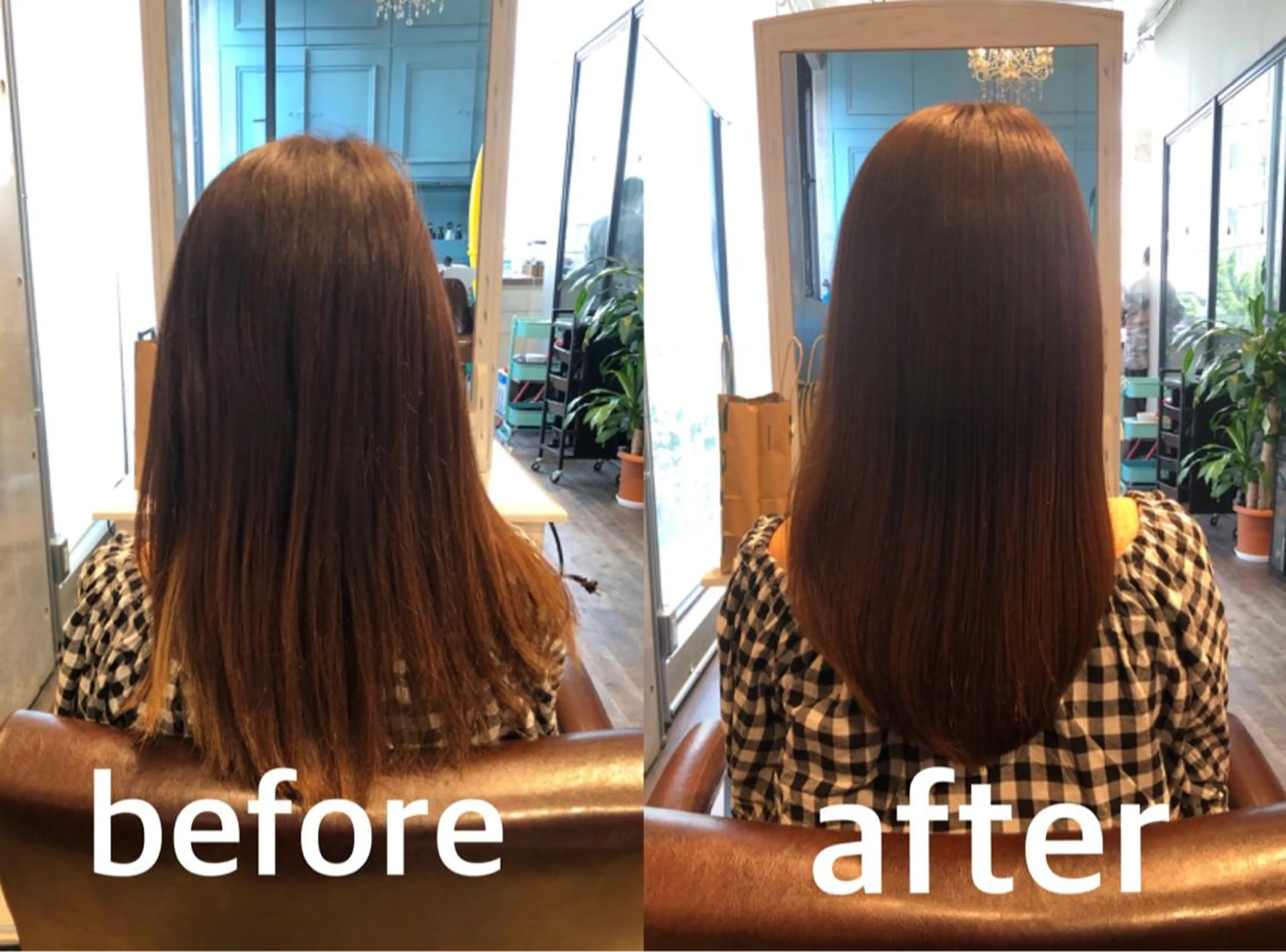 セミロング ヘアカラー 縮毛矯正 トリートメント ⭐️圧倒的艶髪⭐️ Neo⭐️のヘアスタイル