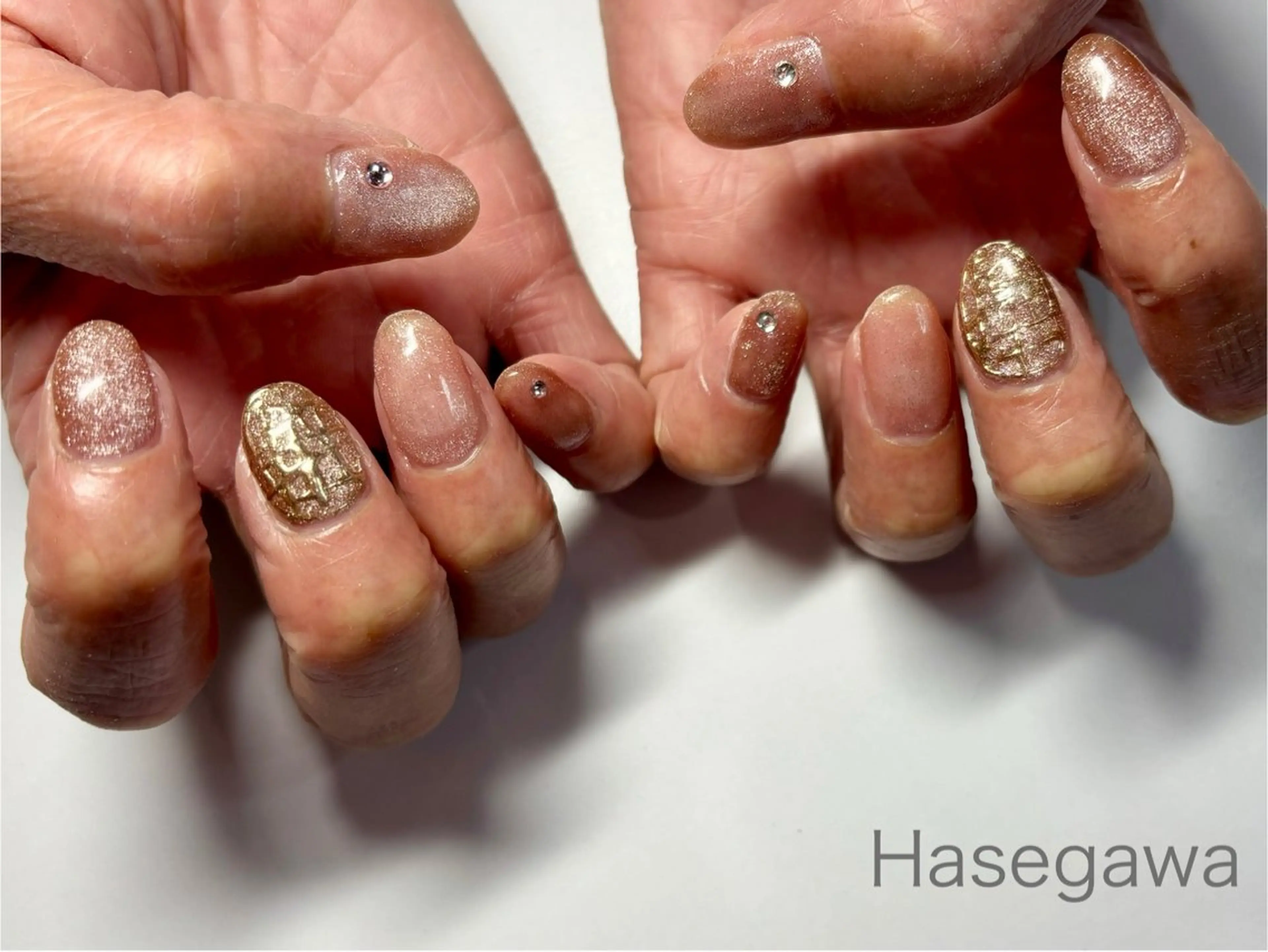 ネイル アートネイル マグネットネイル ミラーネイル ハンドネイル DROP所属・DROP 長谷川のネイルデザイン