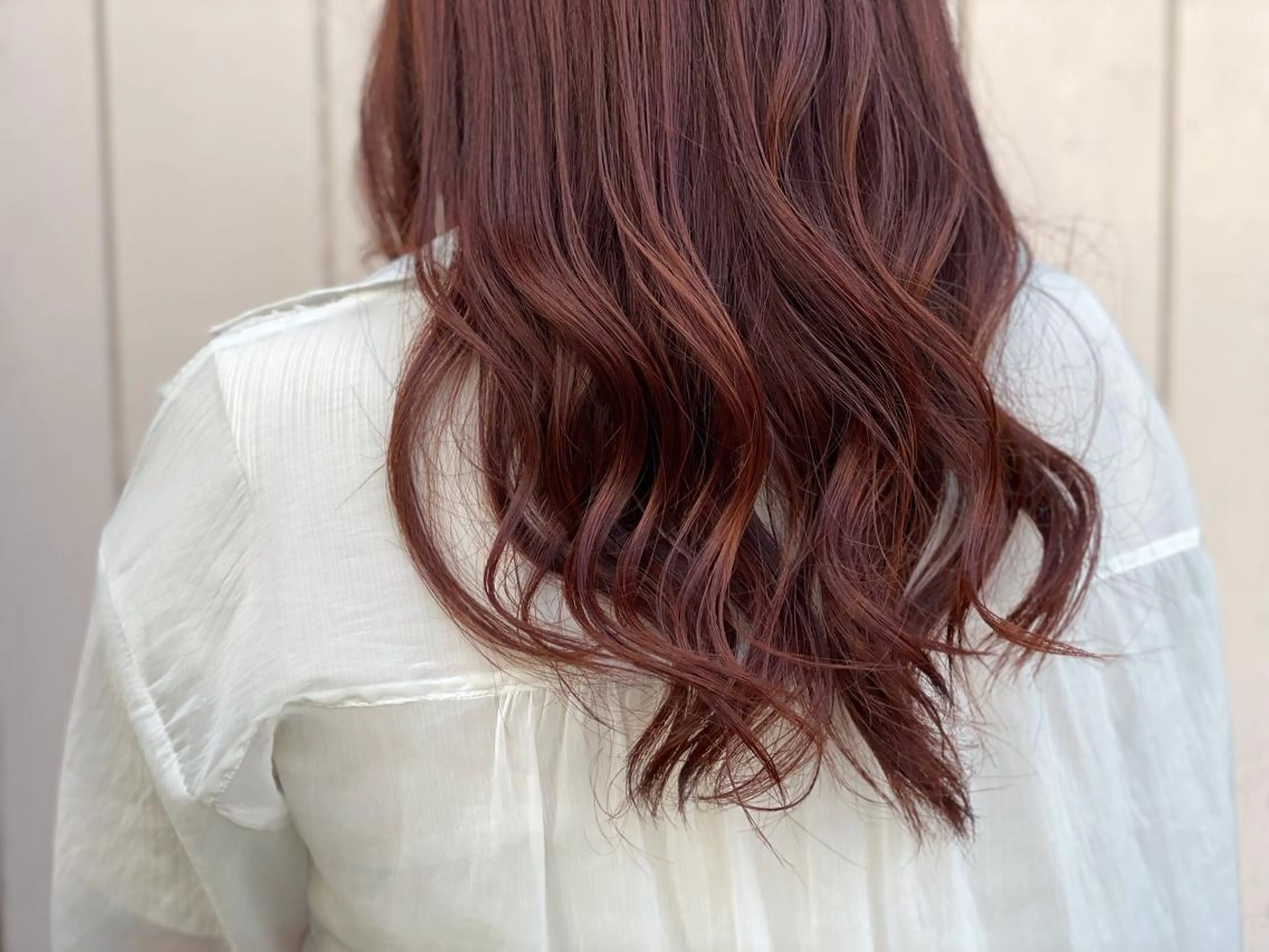 セミロング レッドブラウン 🍎佐藤 成美🍎のヘアスタイル