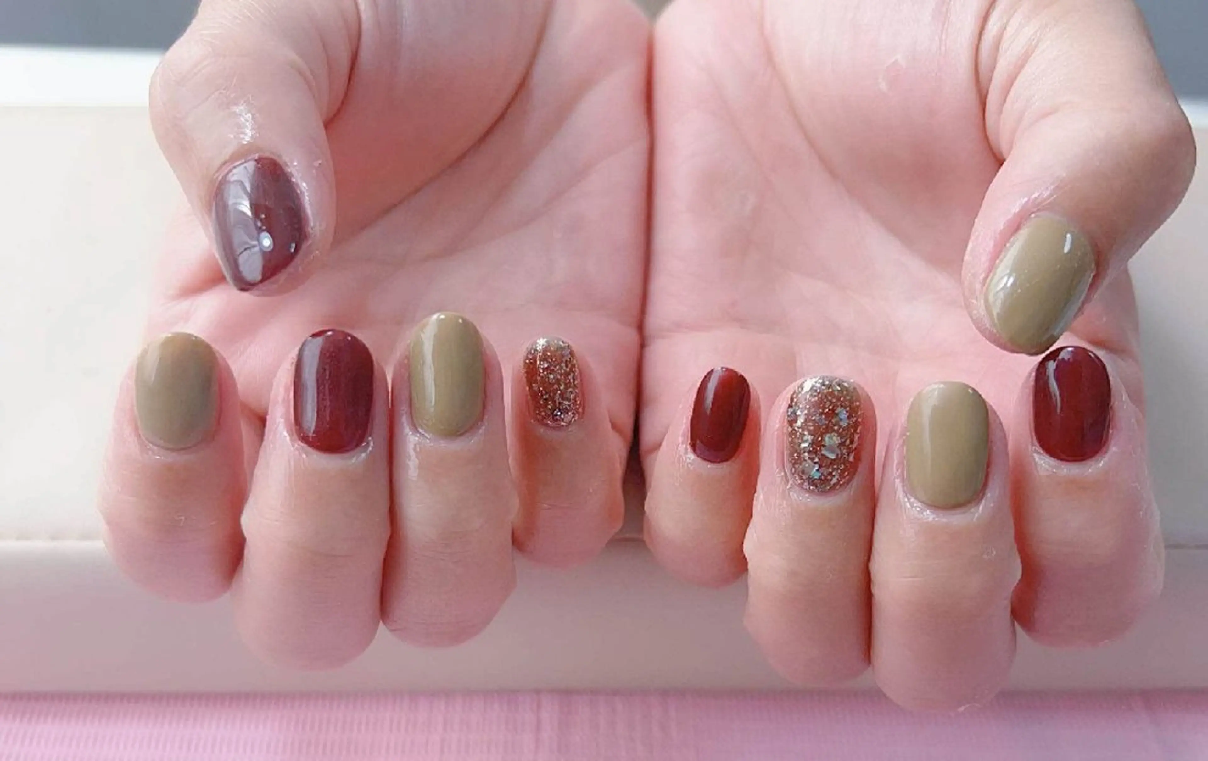 ネイル アートネイル ジェルネイル ガーリー キラキラネイル ラメ(グリッター) ネイルサロンred veil所属・RiRi  ネイルサロンのネイルデザイン