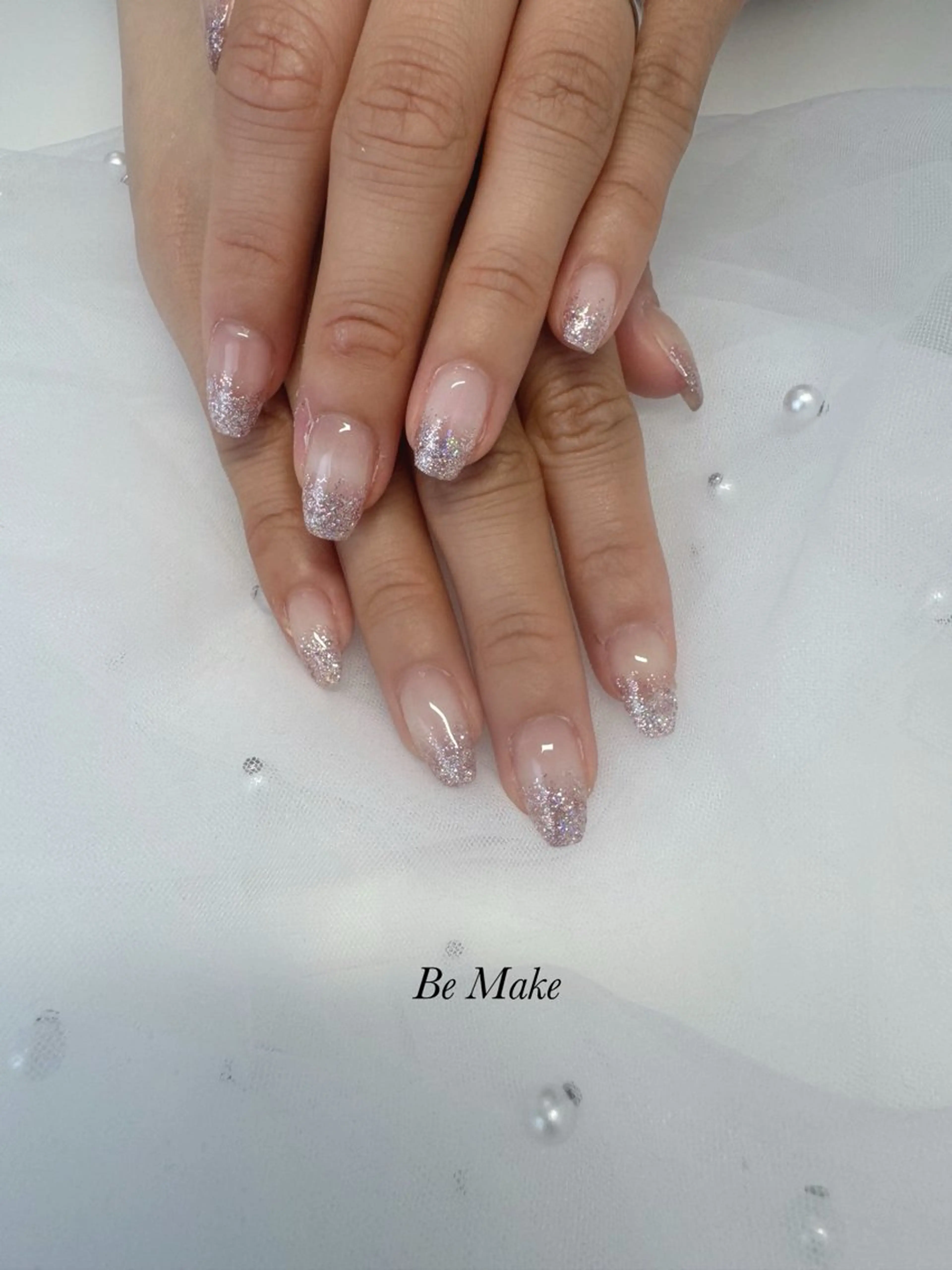 ネイル グラデーション ラメ(グリッター) ラメグラデーション nail salon Be Makeのネイルデザイン
