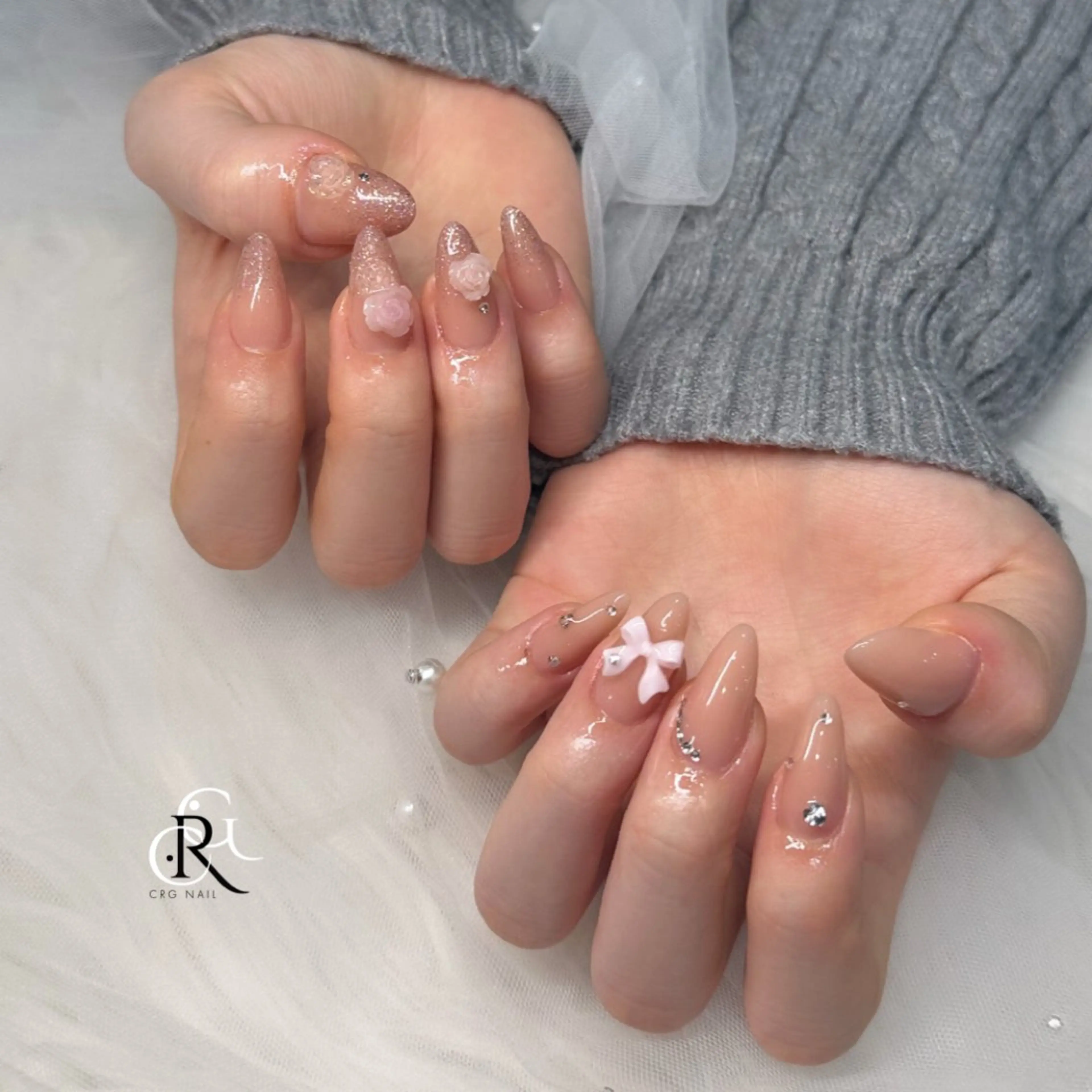 ネイル フラッシュネイル ハンドネイル 美フォルム✨ CRG　RURIのネイルデザイン