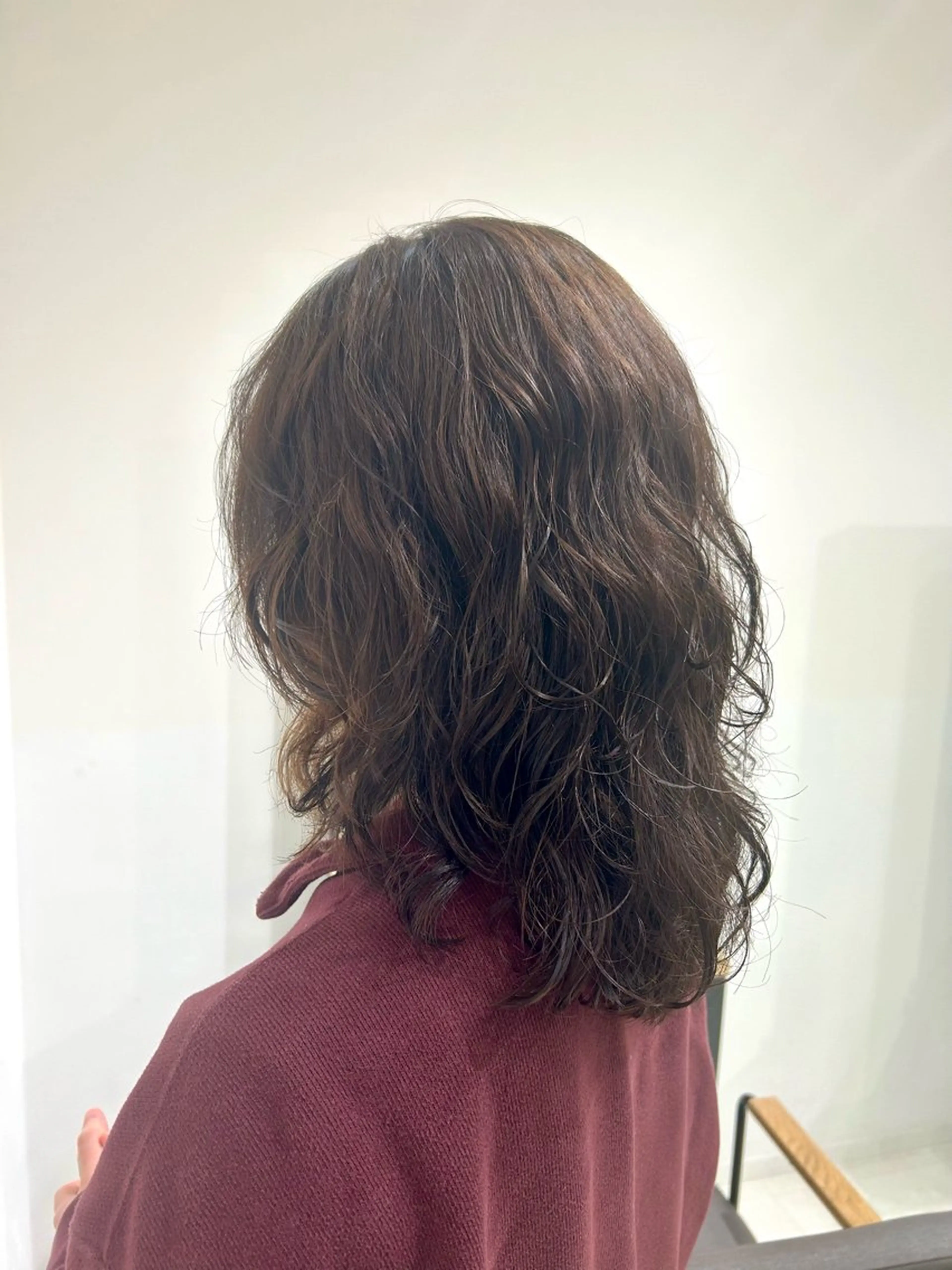 ミディアム パーマ パーマ AiWill所属・🫧透明感カラー/ 青山瑞季🫧のヘアスタイル